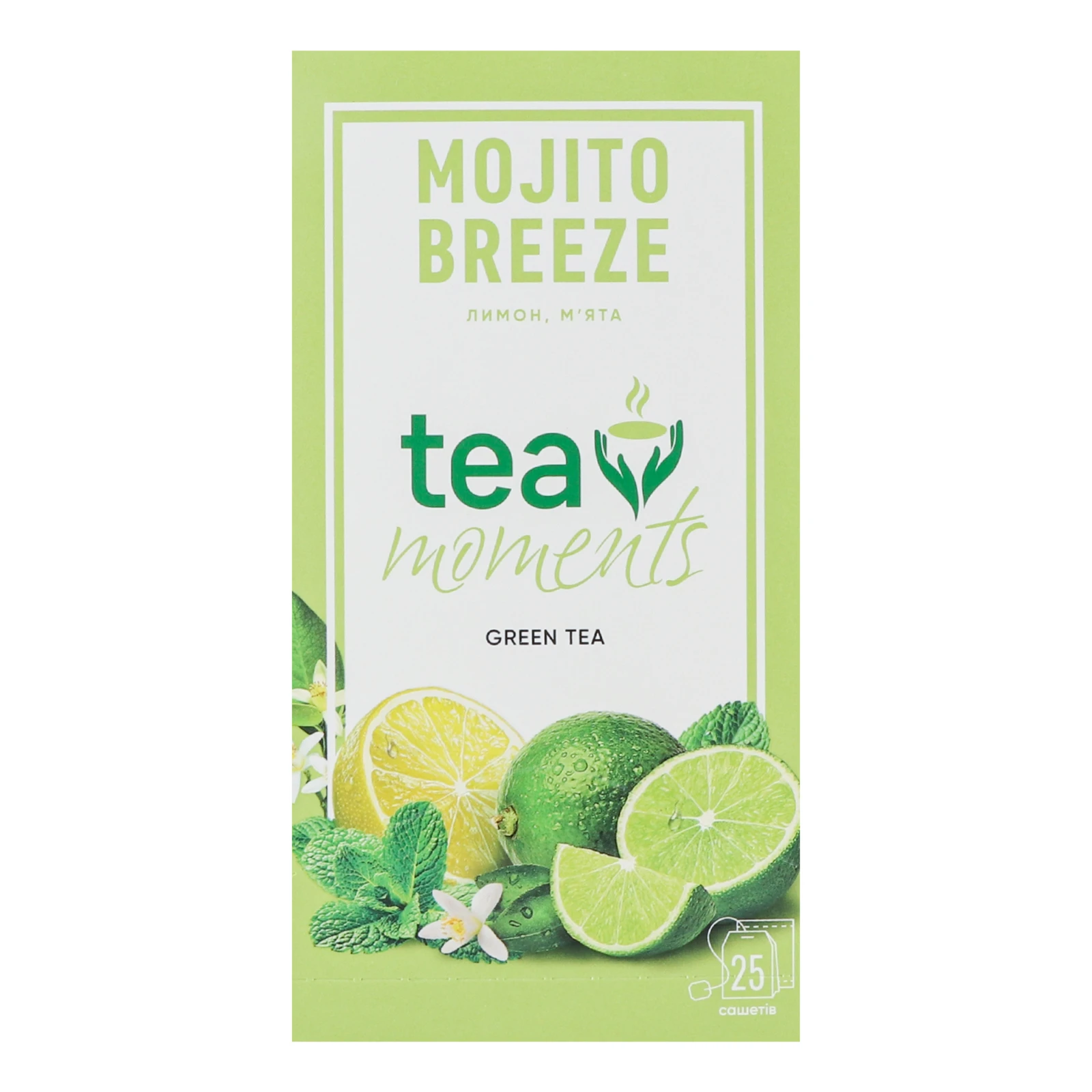 Чай Tea Moments Mojito Breeze зелений байховий 25*1.6г/уп Фото №:1