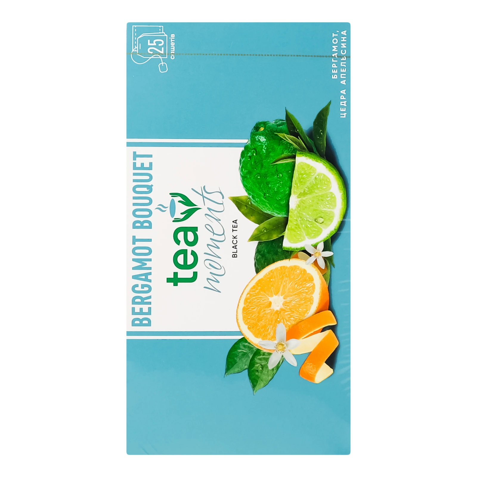 Чай Tea Moments Bergamot Bouquet чорний байховий 25х1.8г Фото №:2