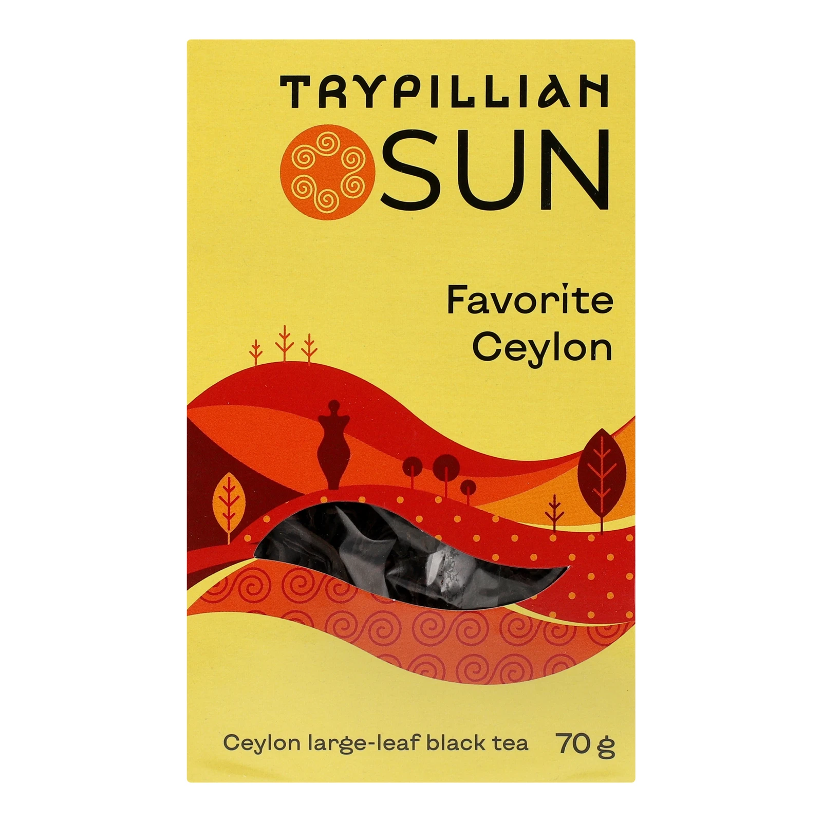 Чай Трипільське Сонце чорний байховий цейлонський крупнолистовий Улюблений Цейлон 70г Фото №:2