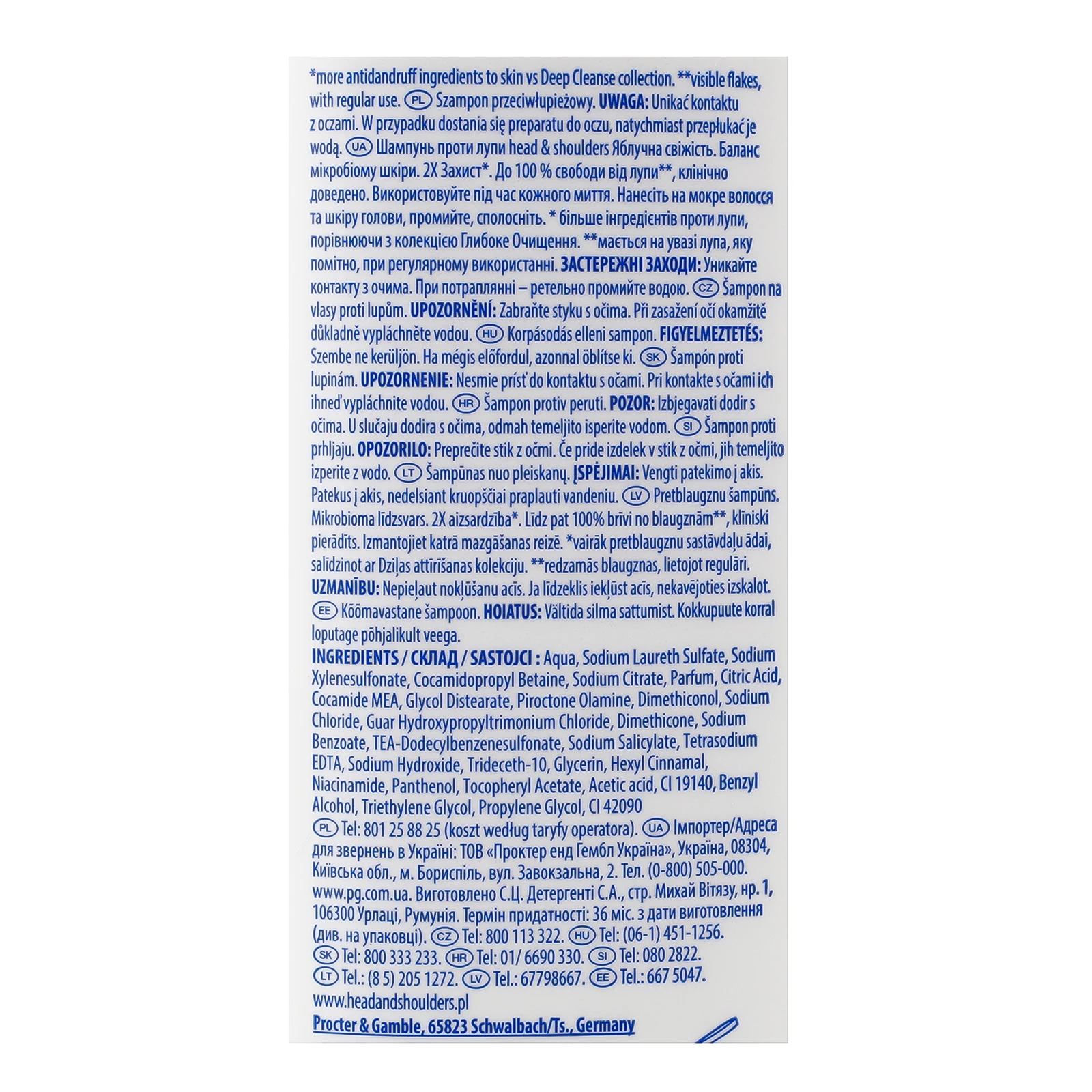 Шампунь Head&Shoulders Apple Fresh проти лупи 400мл Фото №:3