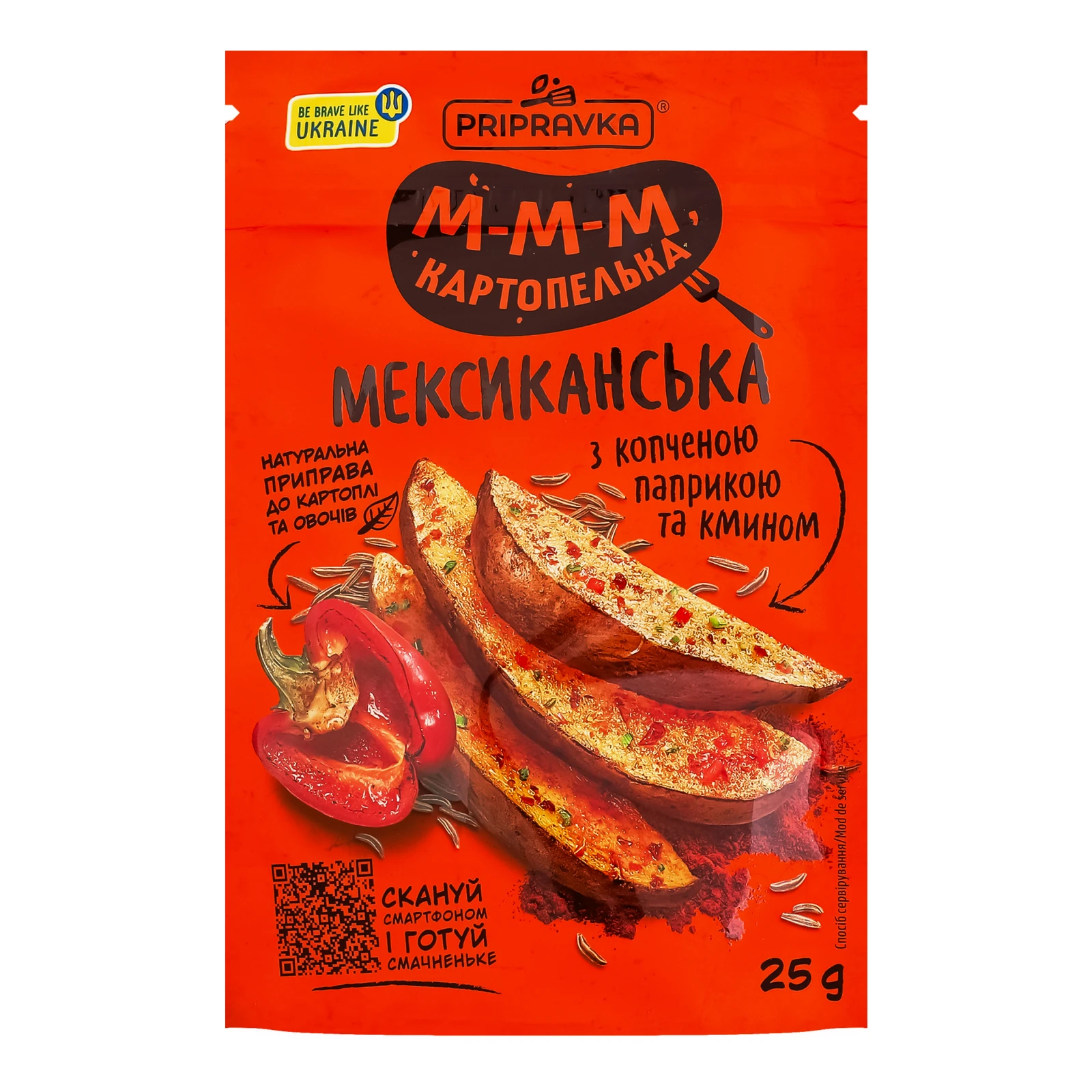 Приправа Pripravka М-м-м картопелька Мексиканська до картоплі та овочів з копченою паприкою та кмином 25г Фото №:1