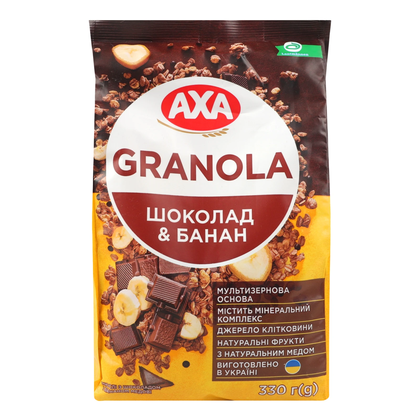 Мюслі Axa Granola медові Шоколад&Банан 330г Фото №:1