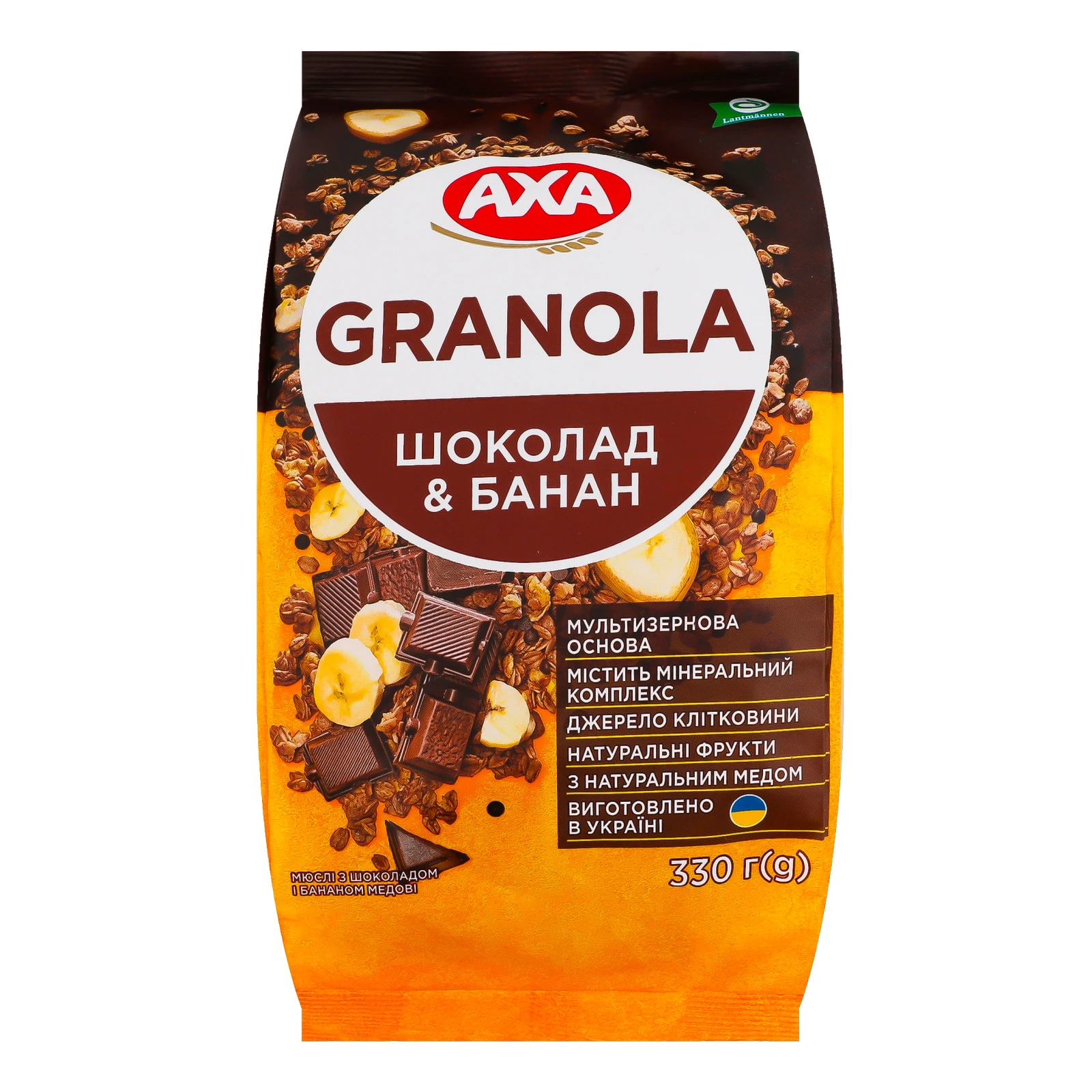 Мюслі Axa Granola медові Шоколад&Банан 330г Фото №:1