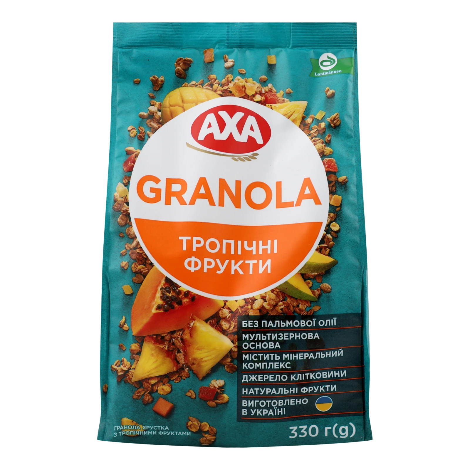 Гранола Axa хрустка Тропічні фрукти 330г Фото №:1