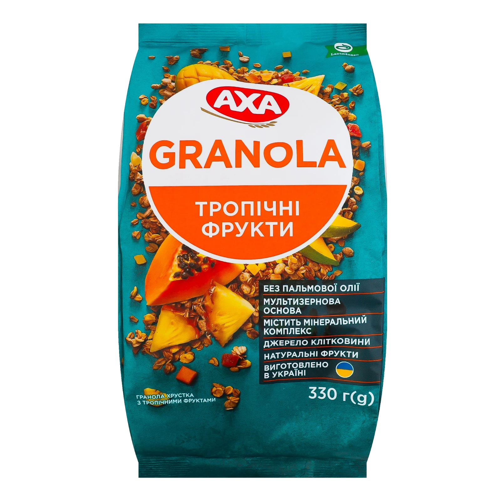 Гранола Axa хрустка Тропічні фрукти 330г Фото №:1