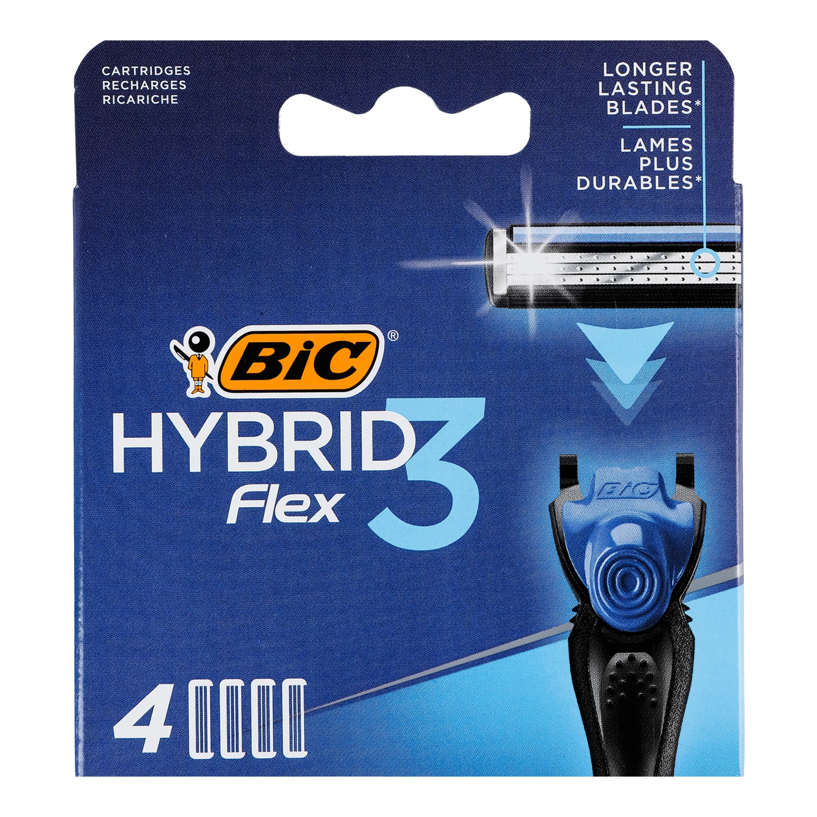 Касети для гоління BiC Hybrid Flex 3-лезові змінні 4шт Фото №:1