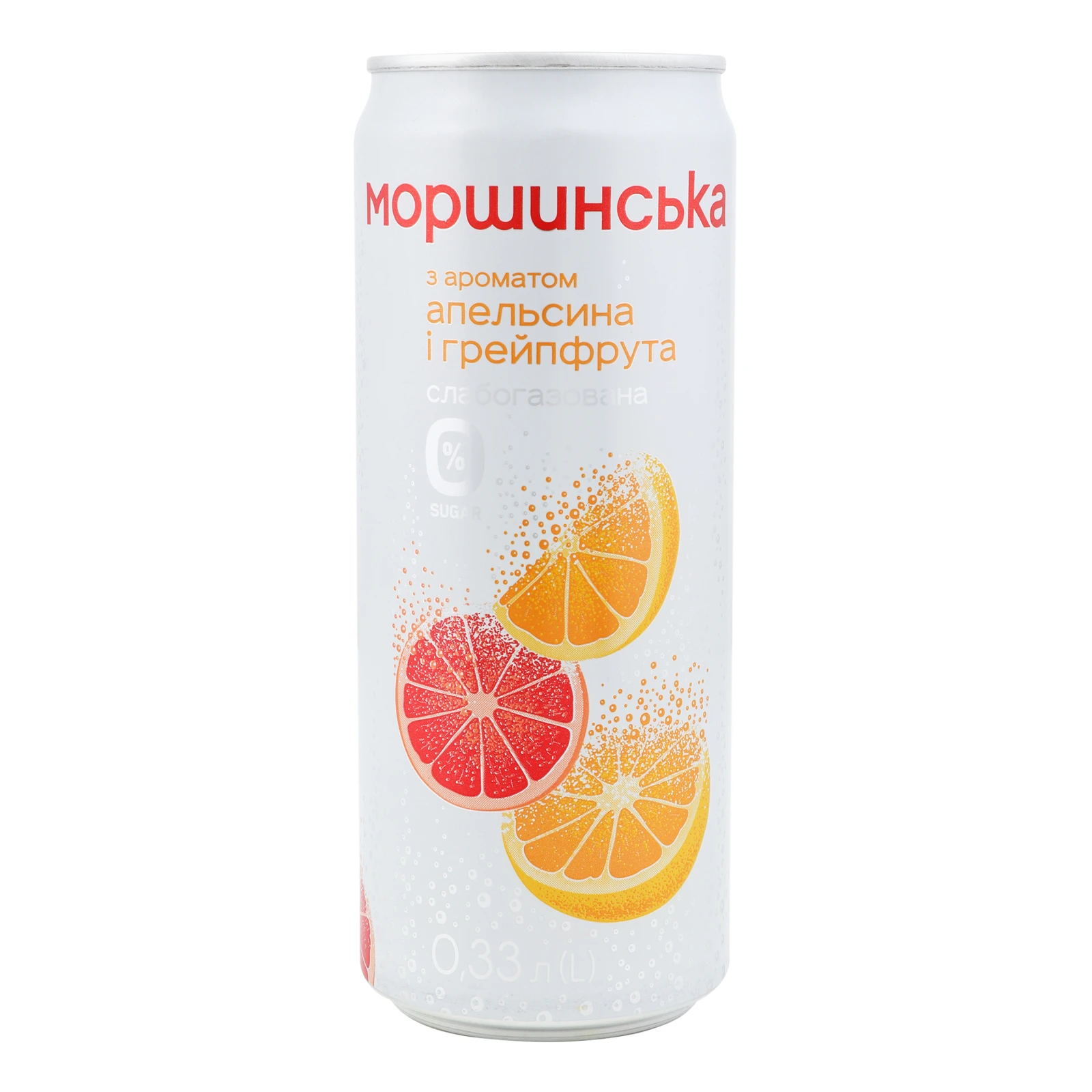Напій безалкогольний Моршинська слабогазований з ароматом апельсина і грейпфрута 0.33л Фото №:1