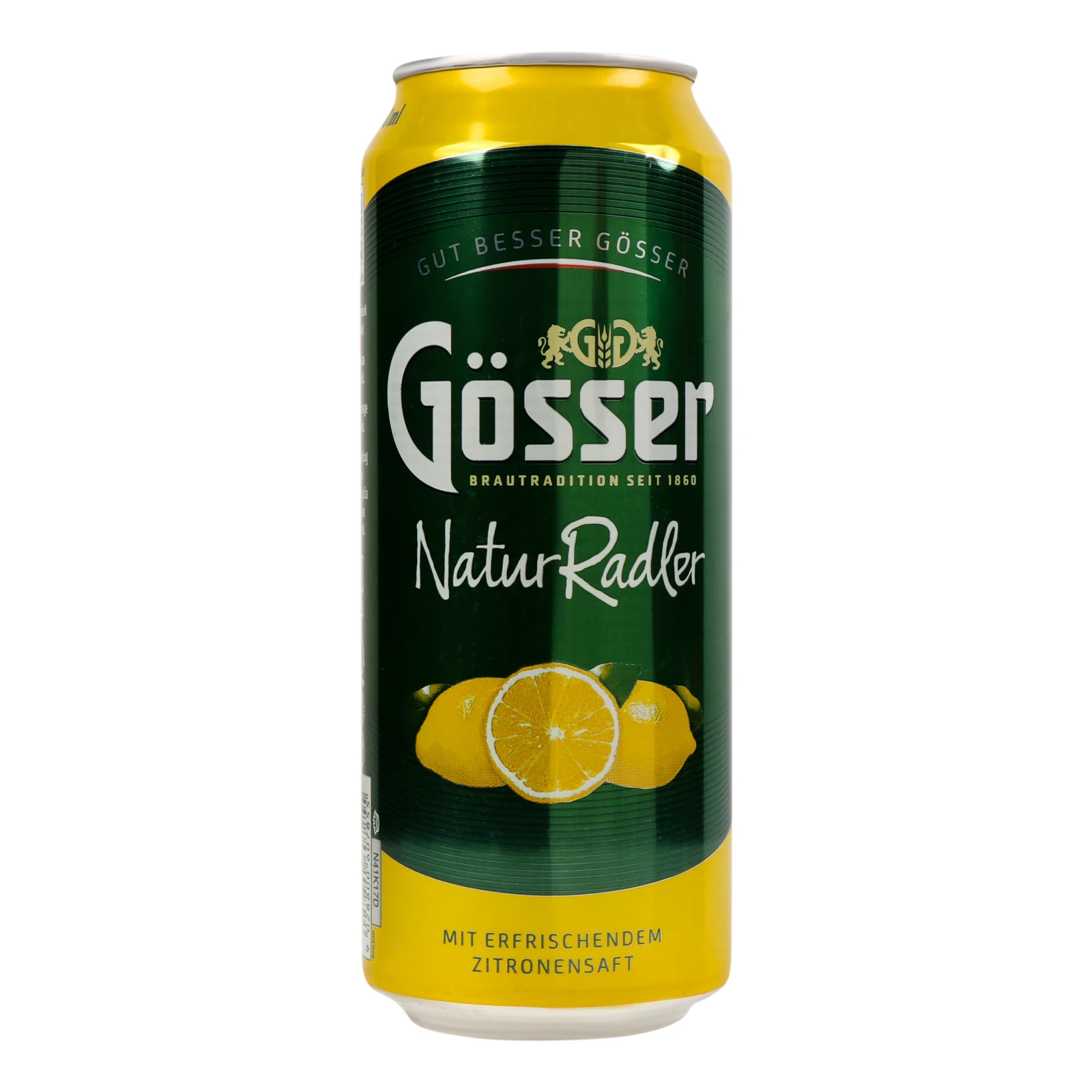 Напій слабоалкогольний Gosser Natur Radler на основі пива газований 2% 0.5л Фото №:1