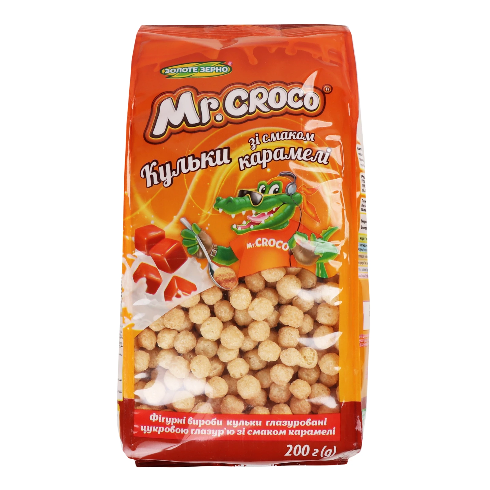 Сніданок сухий Mr. Croco Кульки зі смаком карамелі 200г Фото №:1