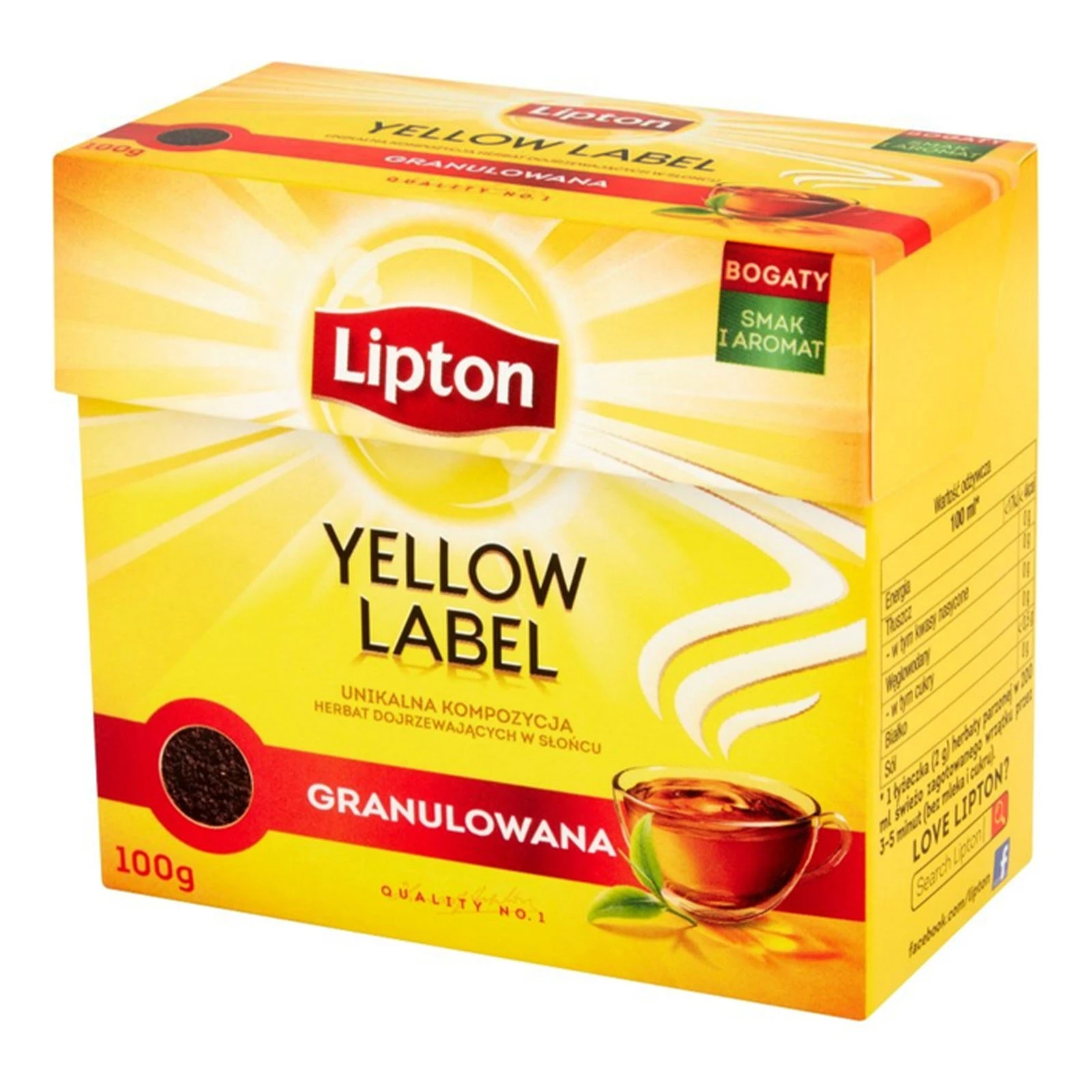 *Чай Lipton 100г Yellow Label чорний гранульований Фото навігації №:1