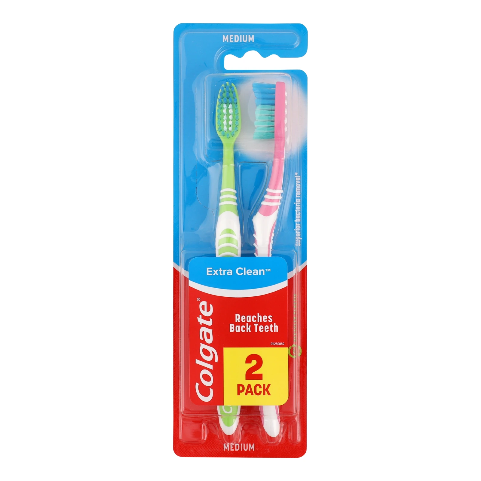 Щітка зубна Colgate Extra Clean Medium 2шт/уп Фото №:1