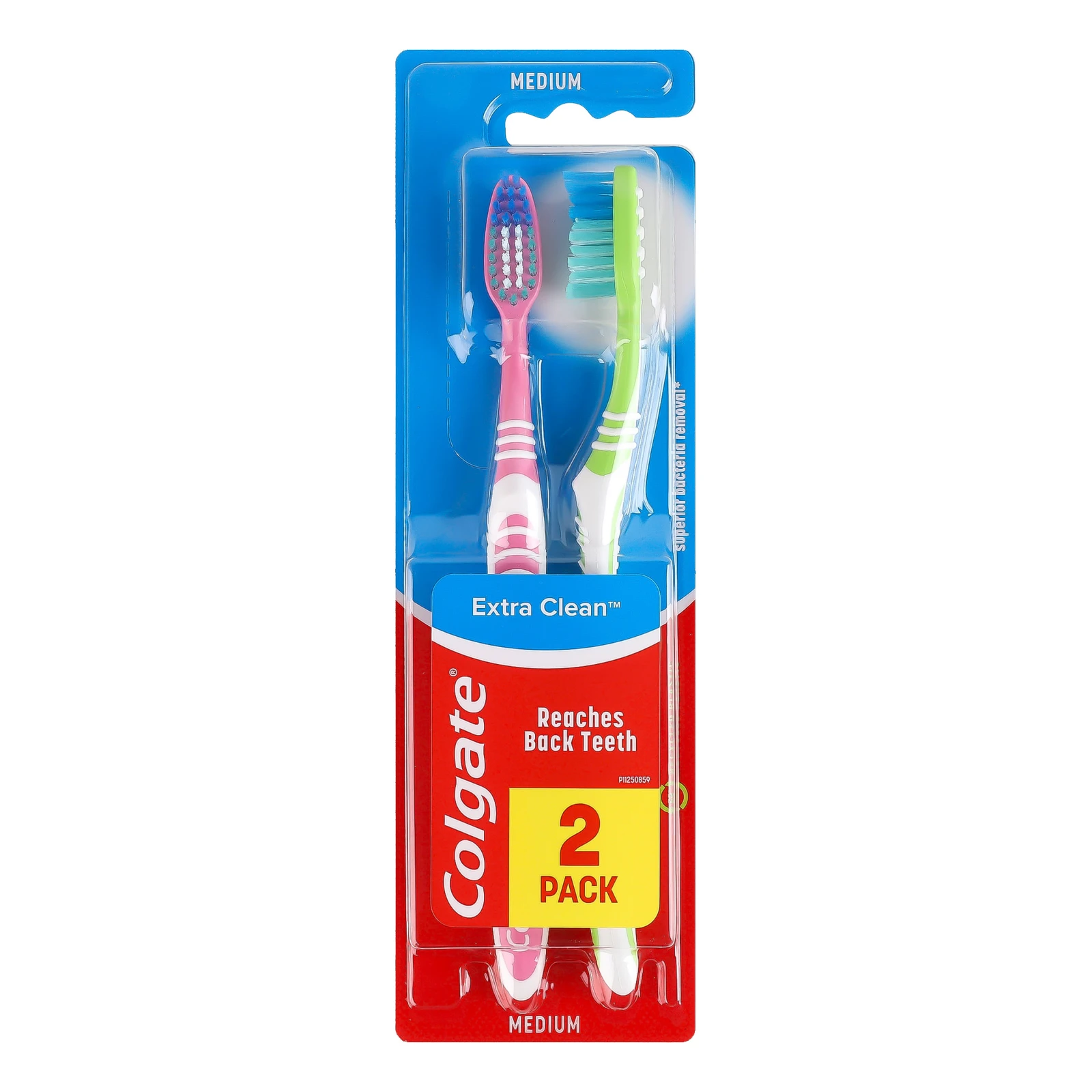 Щітка зубна Colgate Extra Clean Medium 2шт/уп Фото №:1