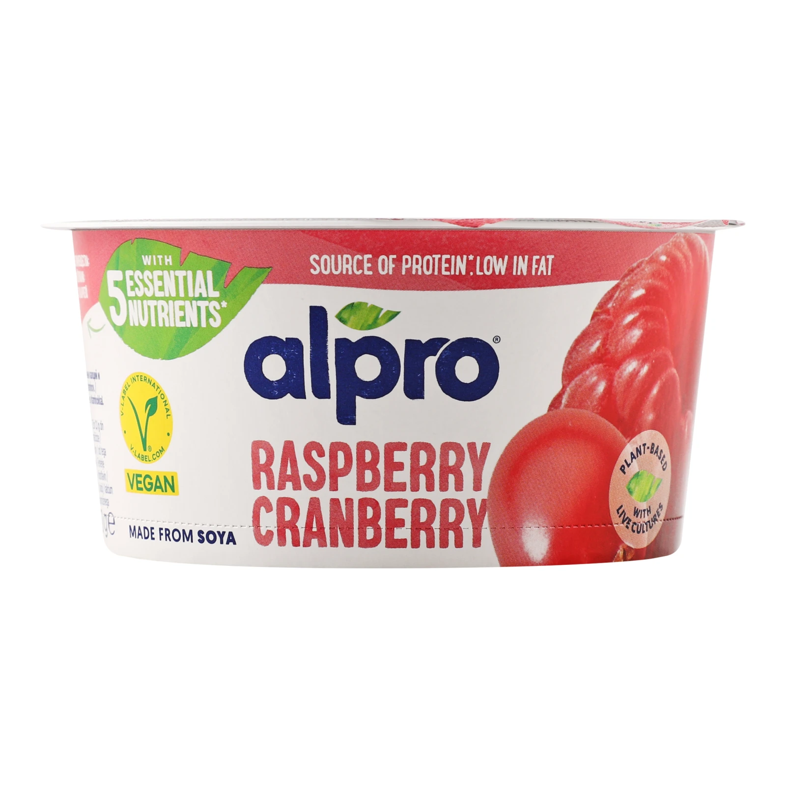 Продукт соєвий Alpro Raspberry-cranberry ферментований 150г Фото №:1