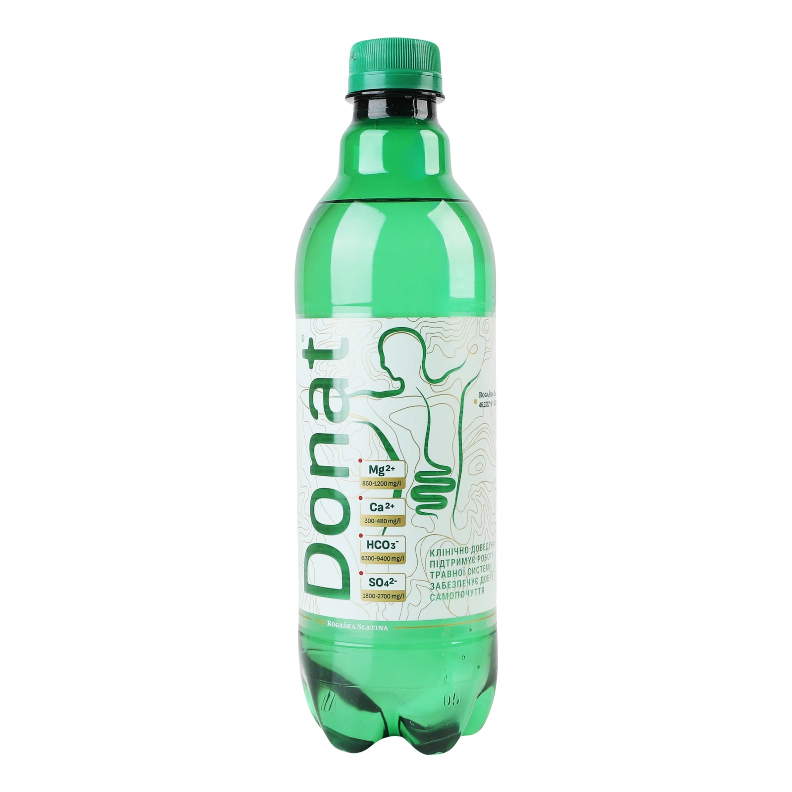 Вода мінеральна Donat Mg газована 0.5л Фото навігації №:1