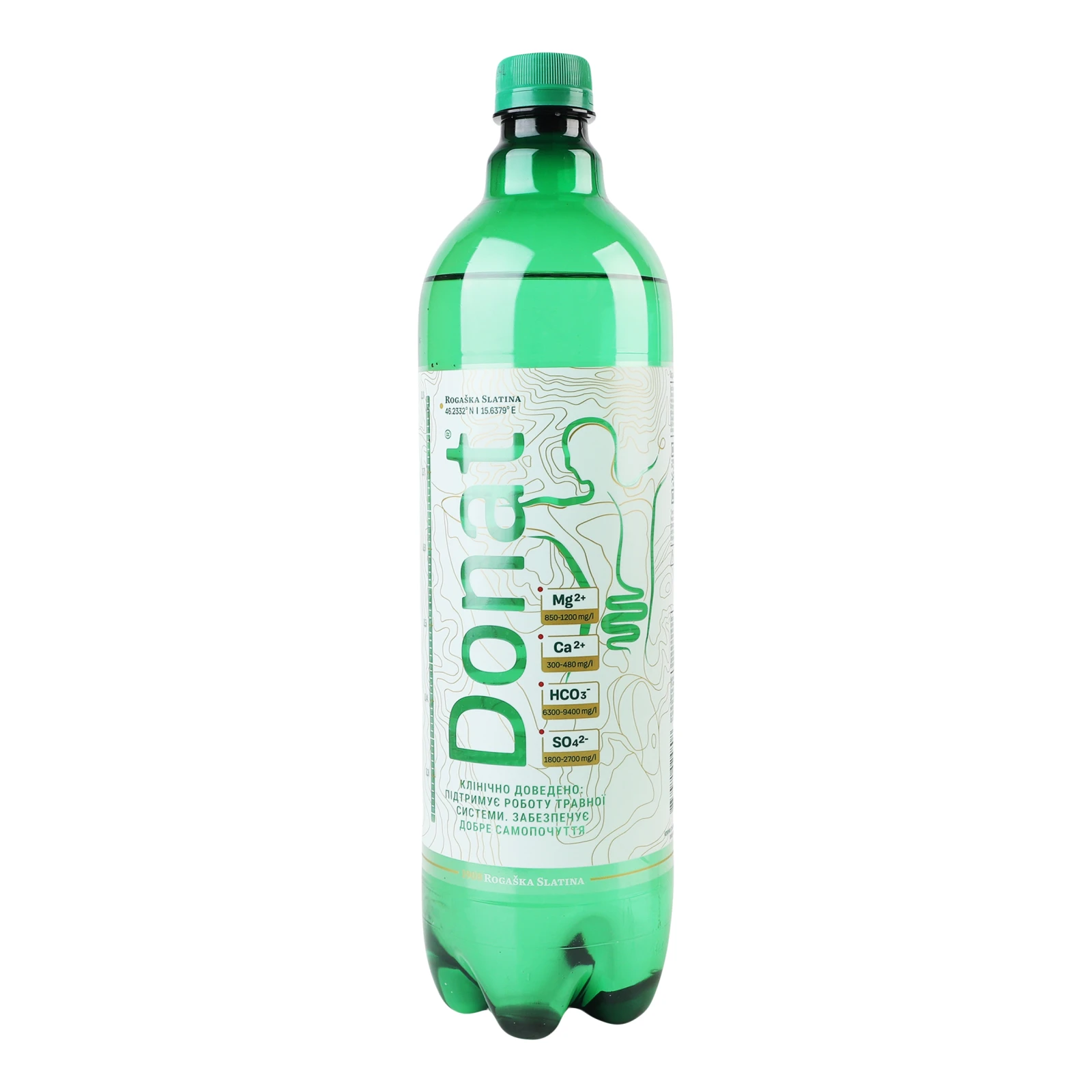 Вода мінеральна Donat Mg газована 1л Фото №:1