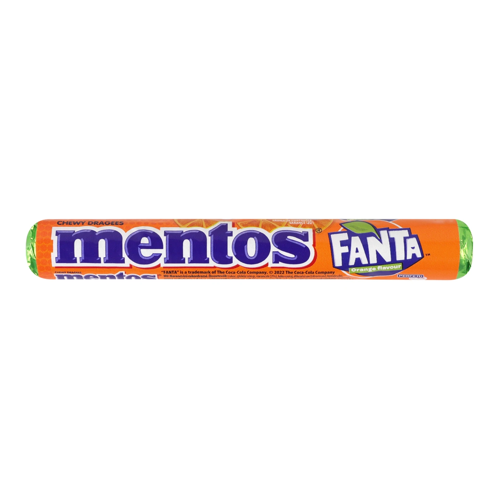 Драже жувальні Mentos 37г Fanta зі смаком апельсина Фото №:1