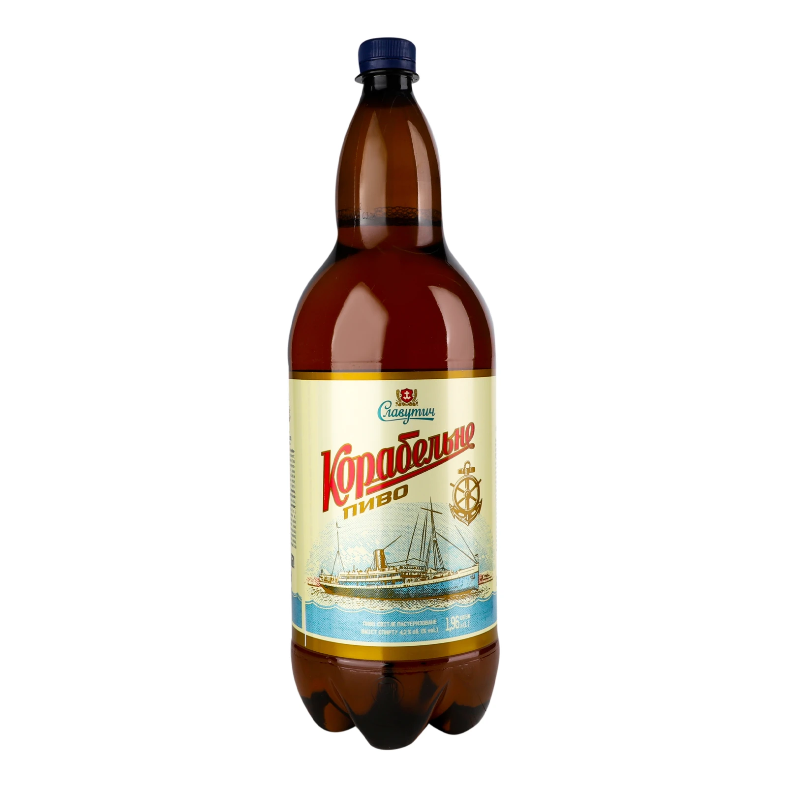 Пиво Славутич Корабельне світле пастеризоване 4.2% 1.96л Фото №:2