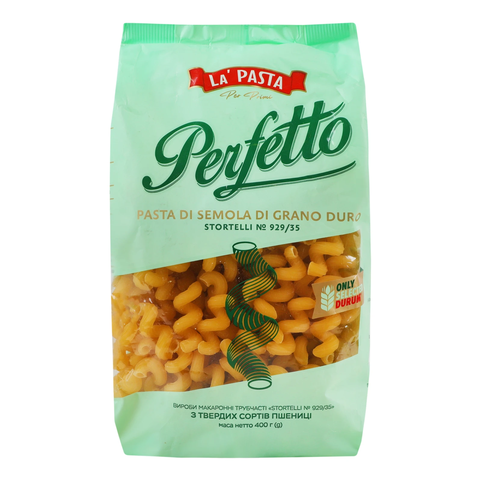 Вироби макаронні La' Pasta Per Primi Perfetto Stortelli №929/35 з твердих сортів пшениці 400г Фото №:1