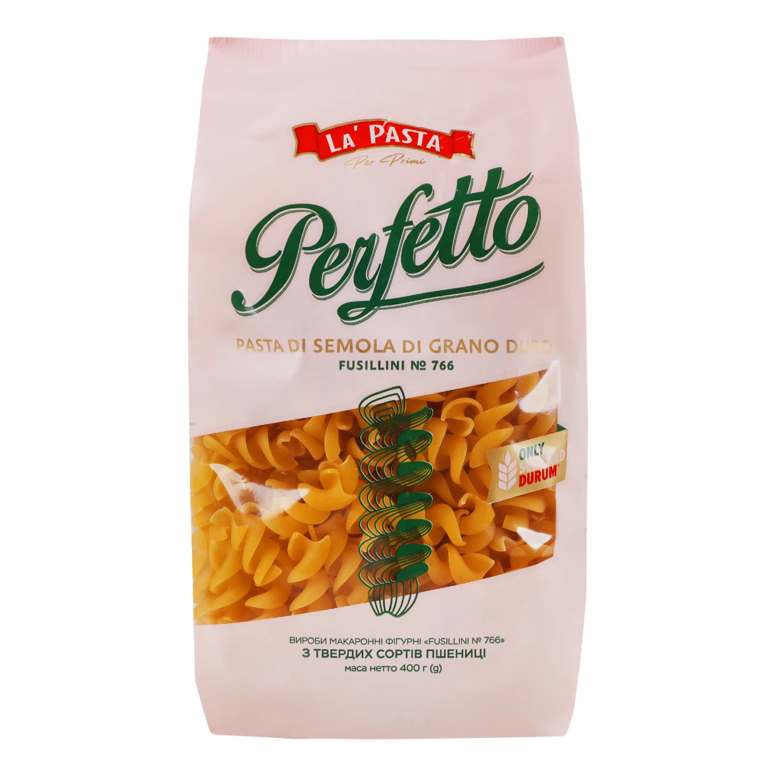 Вироби макаронні La' Pasta Per Primi Perfetto Fusillini №766 з твердих сортів пшениці 400г Фото №:1