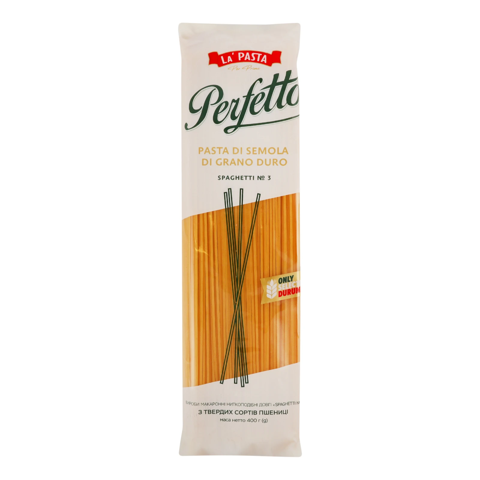 Вироби макаронні La' Pasta Per Primi Perfetto Spaghetti №3 з твердих сортів пшениці 400г Фото №:1