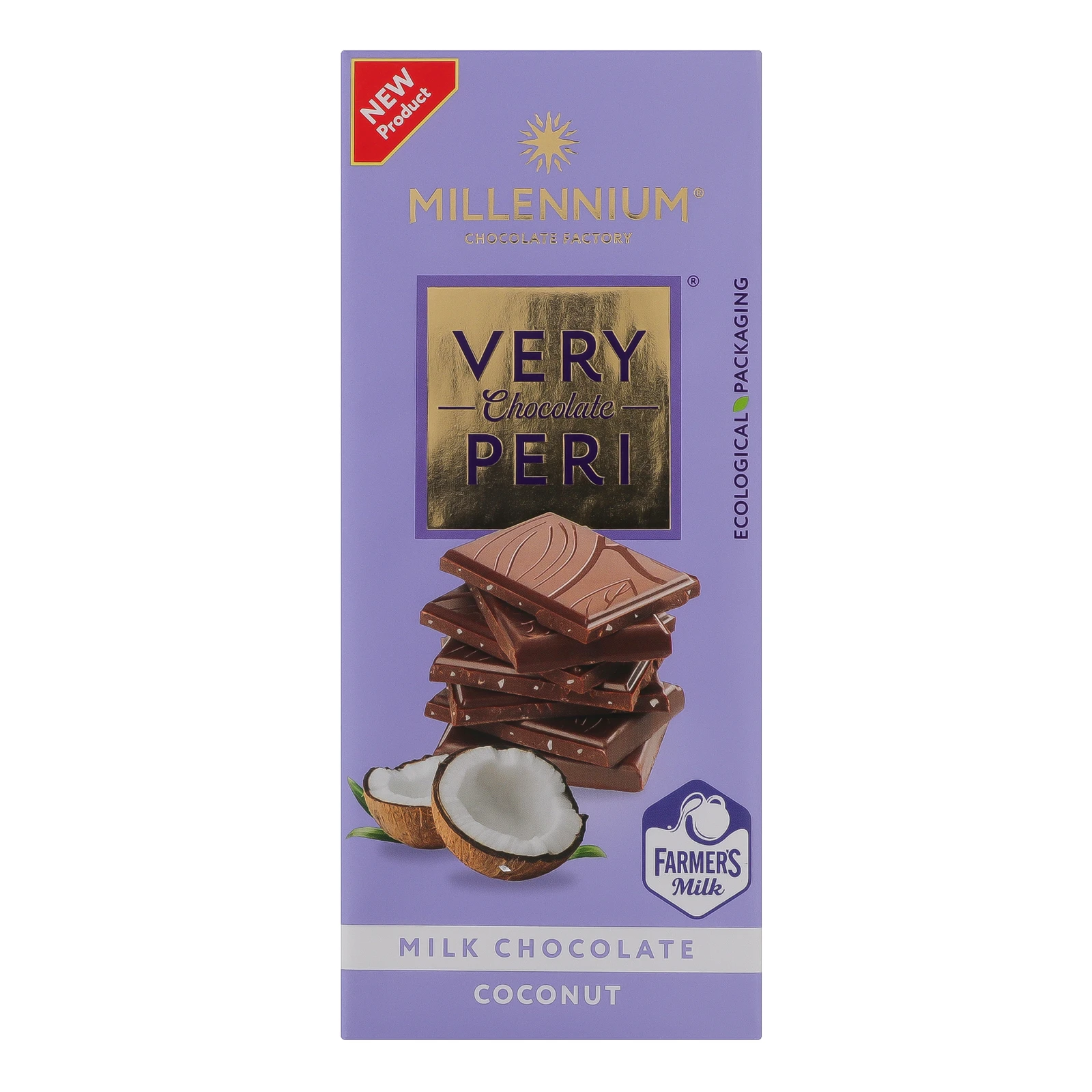 Шоколад Millennium Very Peri молочний з кокосовою стружкою 85г Фото №:1