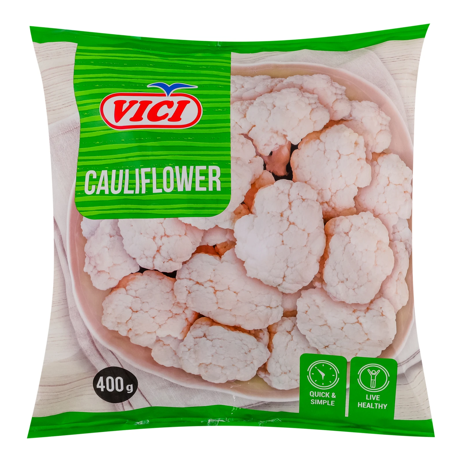 Капуста кольорова Vici швидкозаморожена 400г Фото №:1