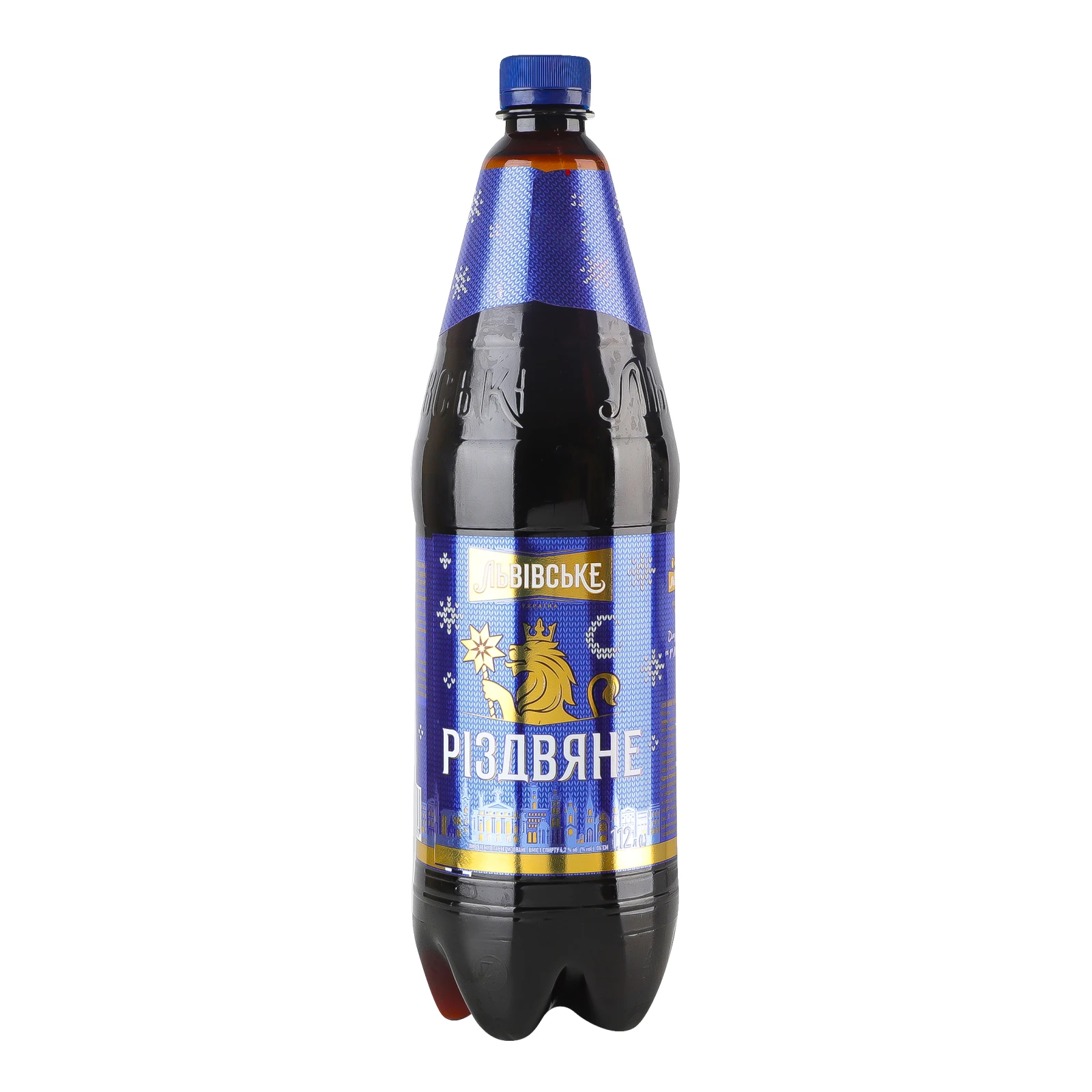 Пиво Львівське Різдвяне темне пастеризоване 4.2% 1.12л Фото №:2
