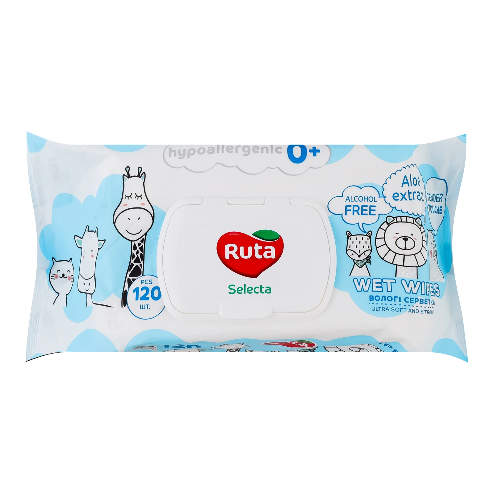 Серветки вологі Ruta Selecta дитячі 120шт Фото №:1