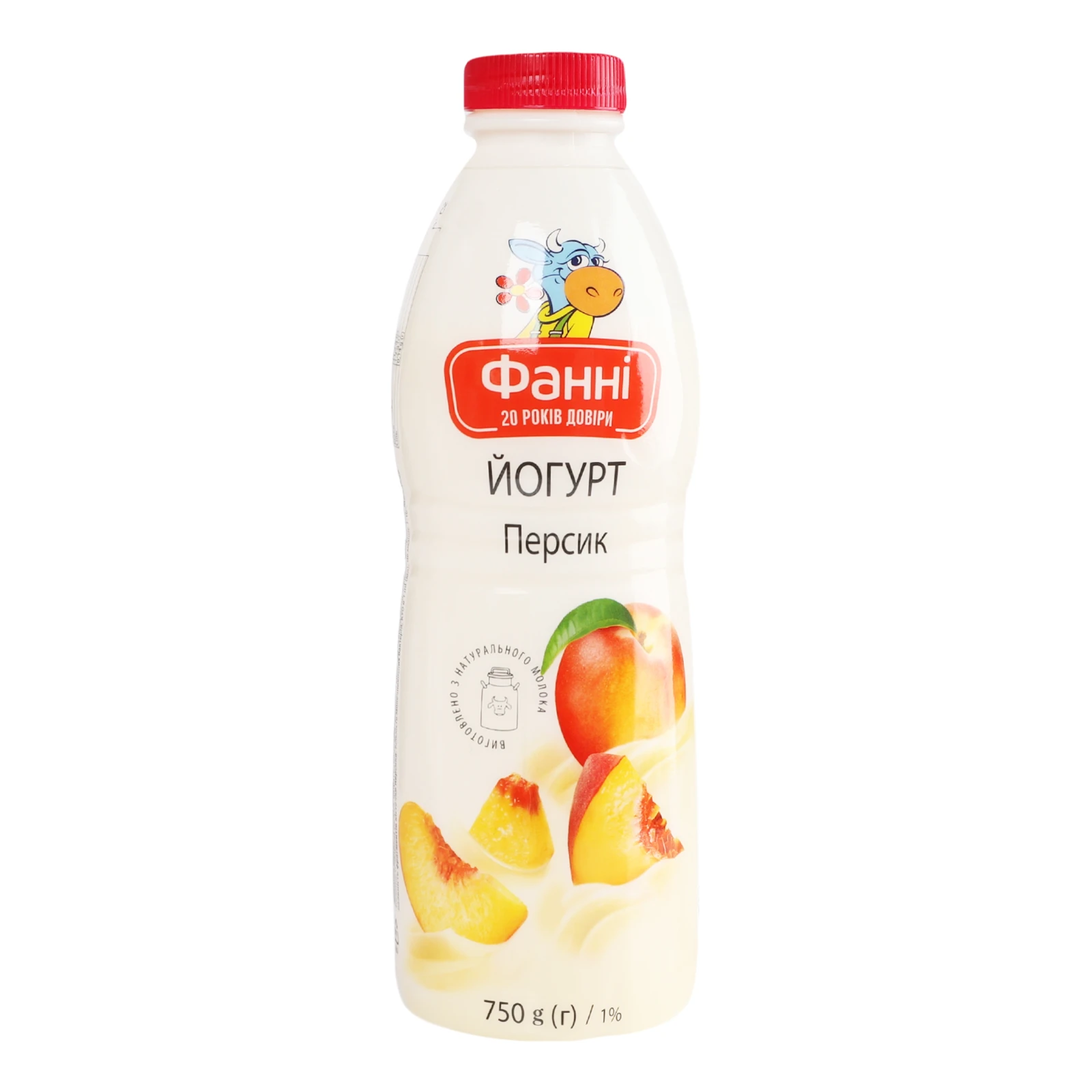 Йогурт Фанні питний Персик 1% 750г Фото №:2
