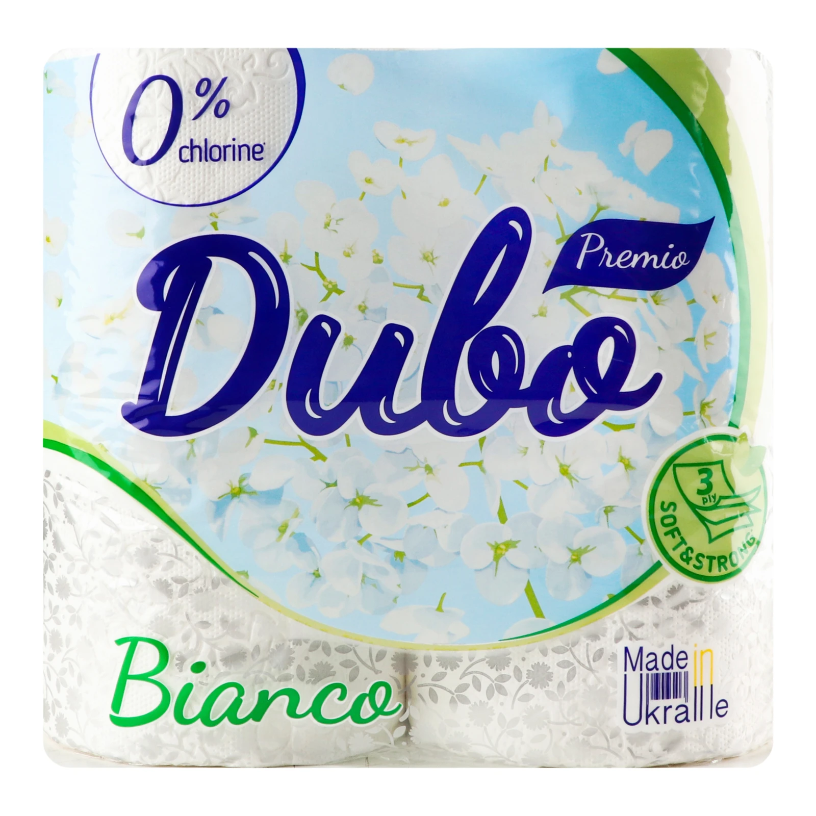 Папір туалетний Диво Bianco 3-х шаровий 4шт/уп Фото №:1