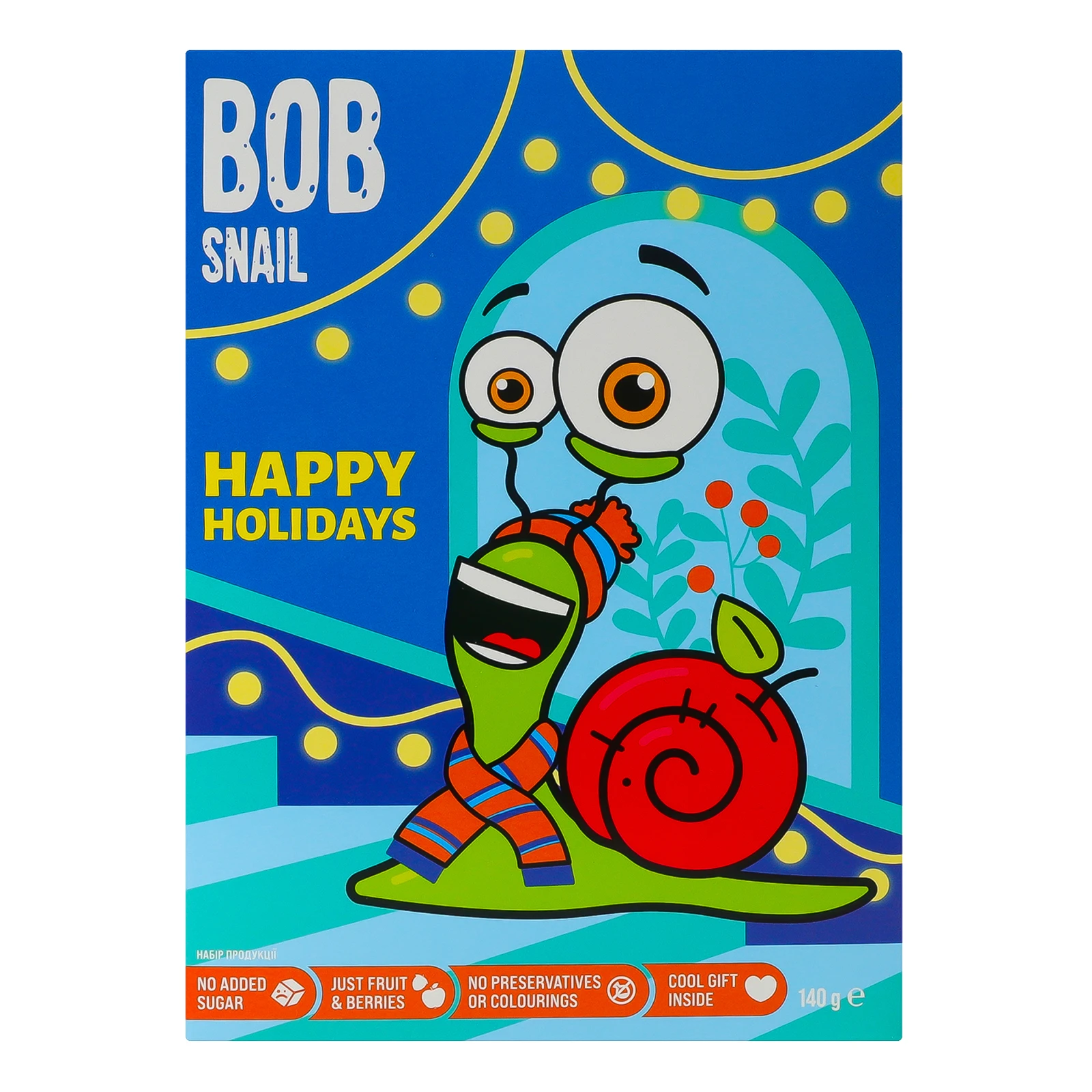 Набір кондитерських виробів Bob Snail Різдвяний бокс з іграшкою та стікером 140г Фото №:2