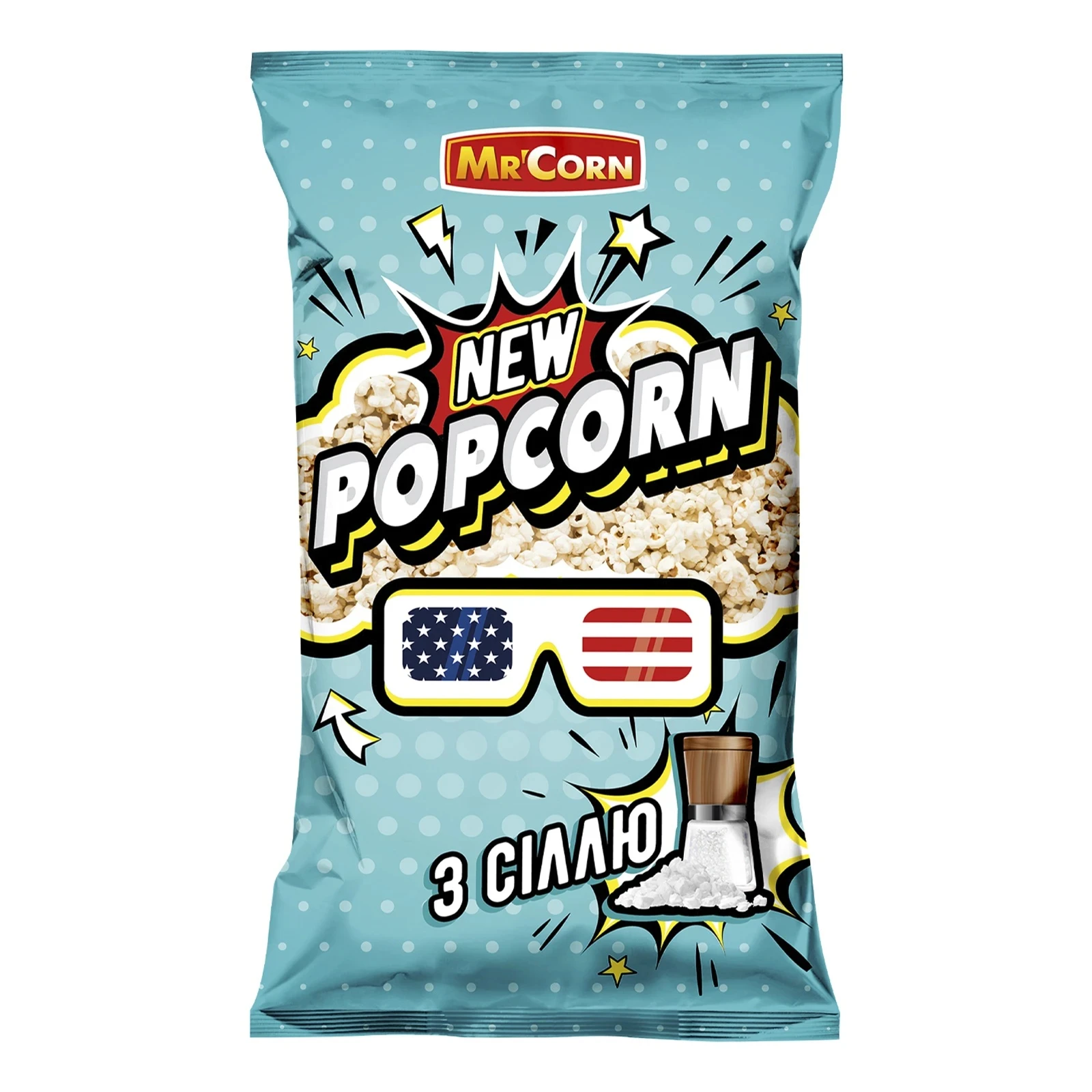 Попкорн  Mr`Corn 70г з сіллю Фото №:1