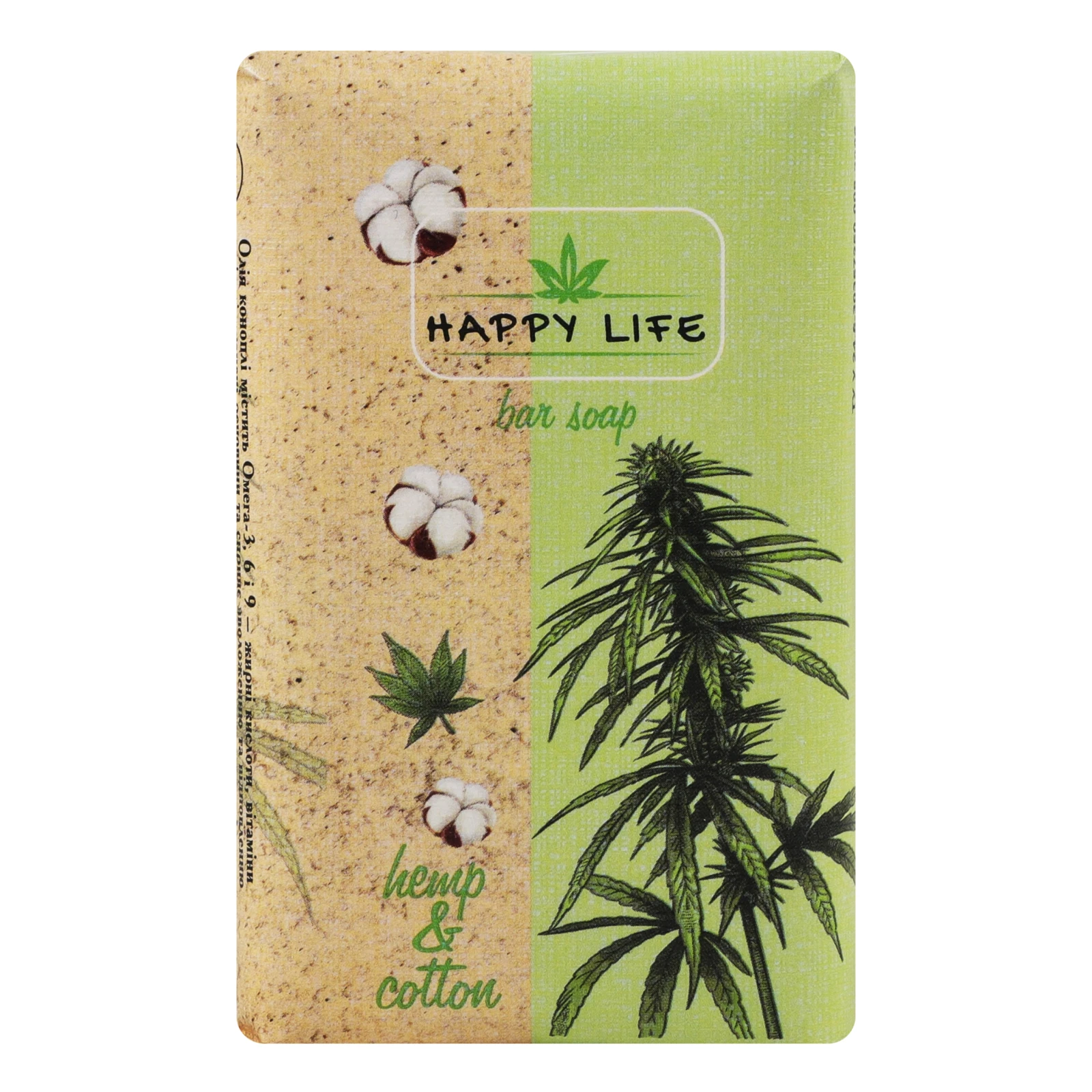 Мило тверде Happy Life Hemp&Cotton 180г Фото №:1