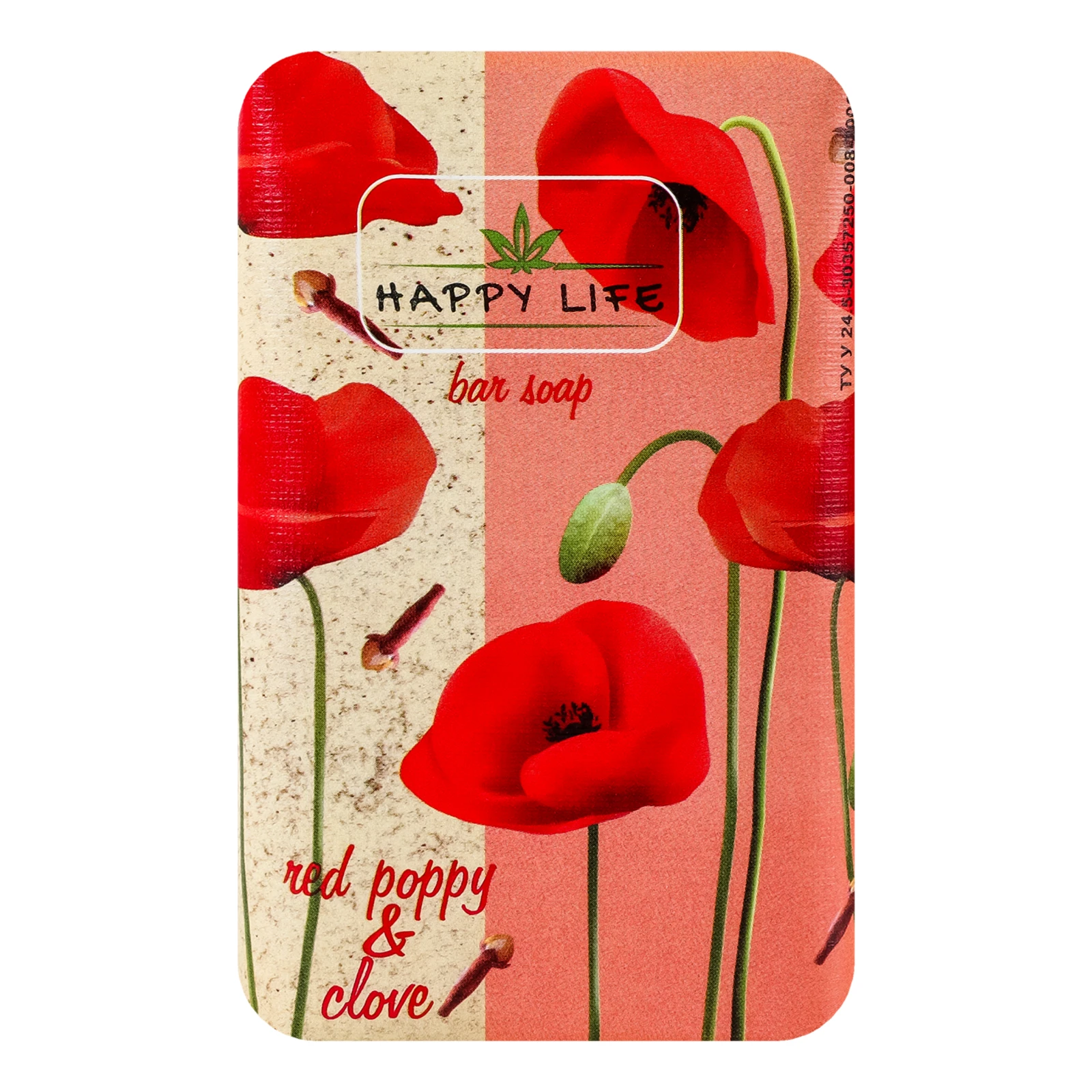 Мило Happy Life тверде Червоний мак і гвоздика 180г Фото №:1