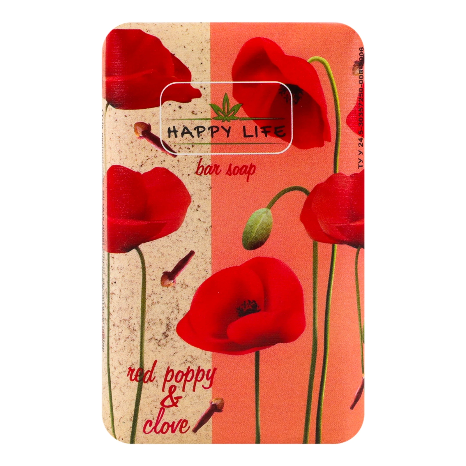 Мило тверде Happy Life Red poppy&Clove 180г Фото №:1