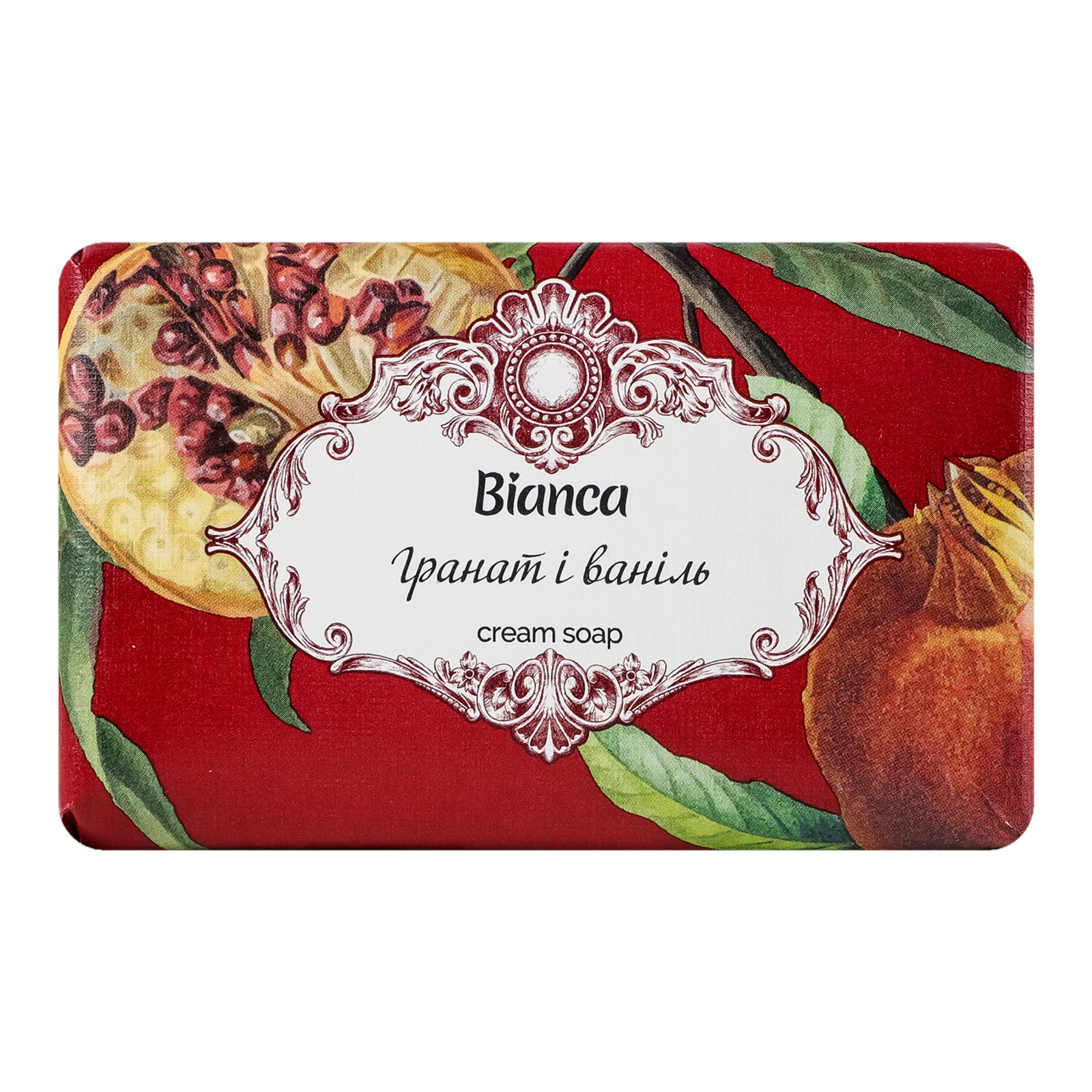 Крем-мило Bianca тверде косметичне Гранат і ваніль 200г Фото №:1