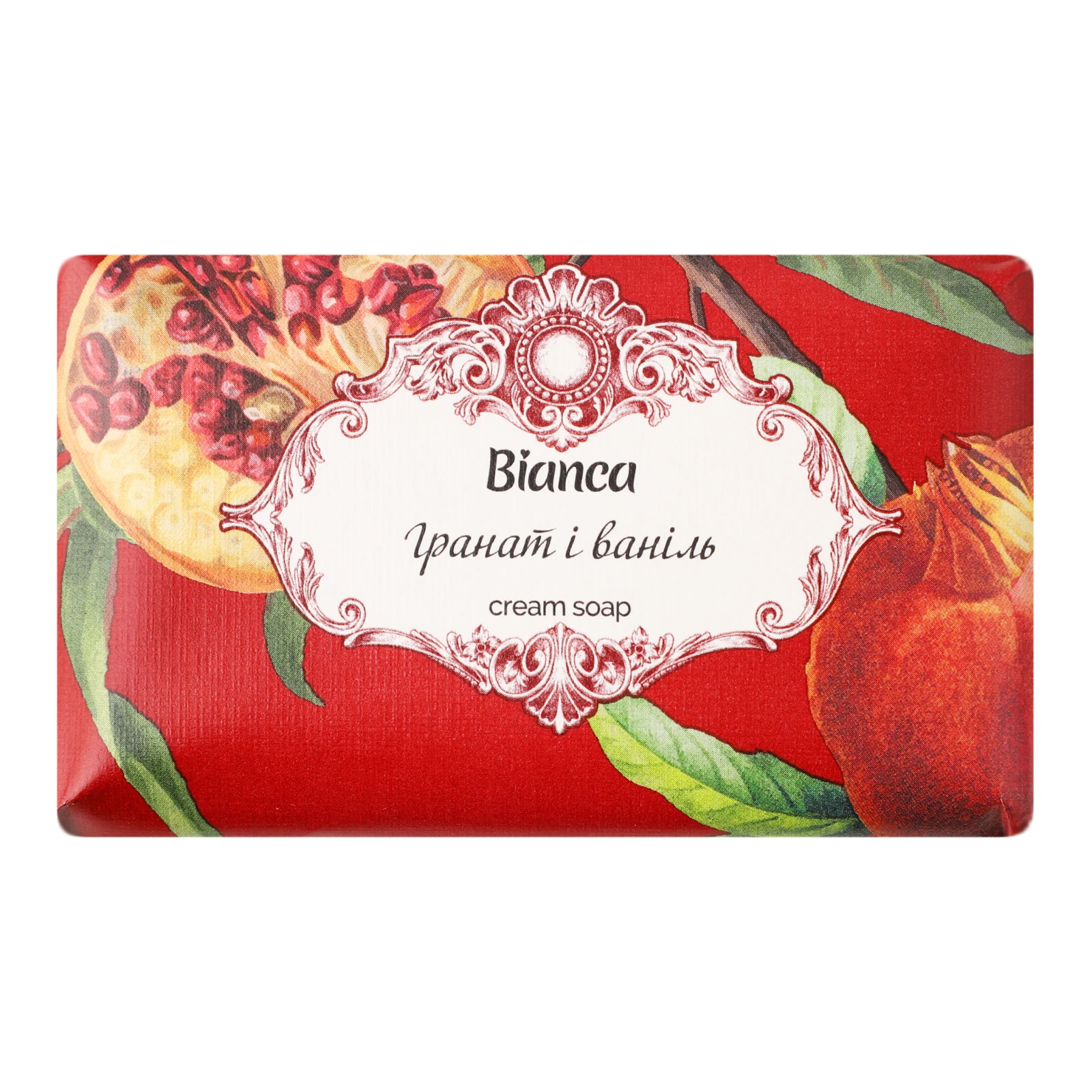 Крем-мило Bianca тверде косметичне Гранат і ваніль 200г Фото №:1