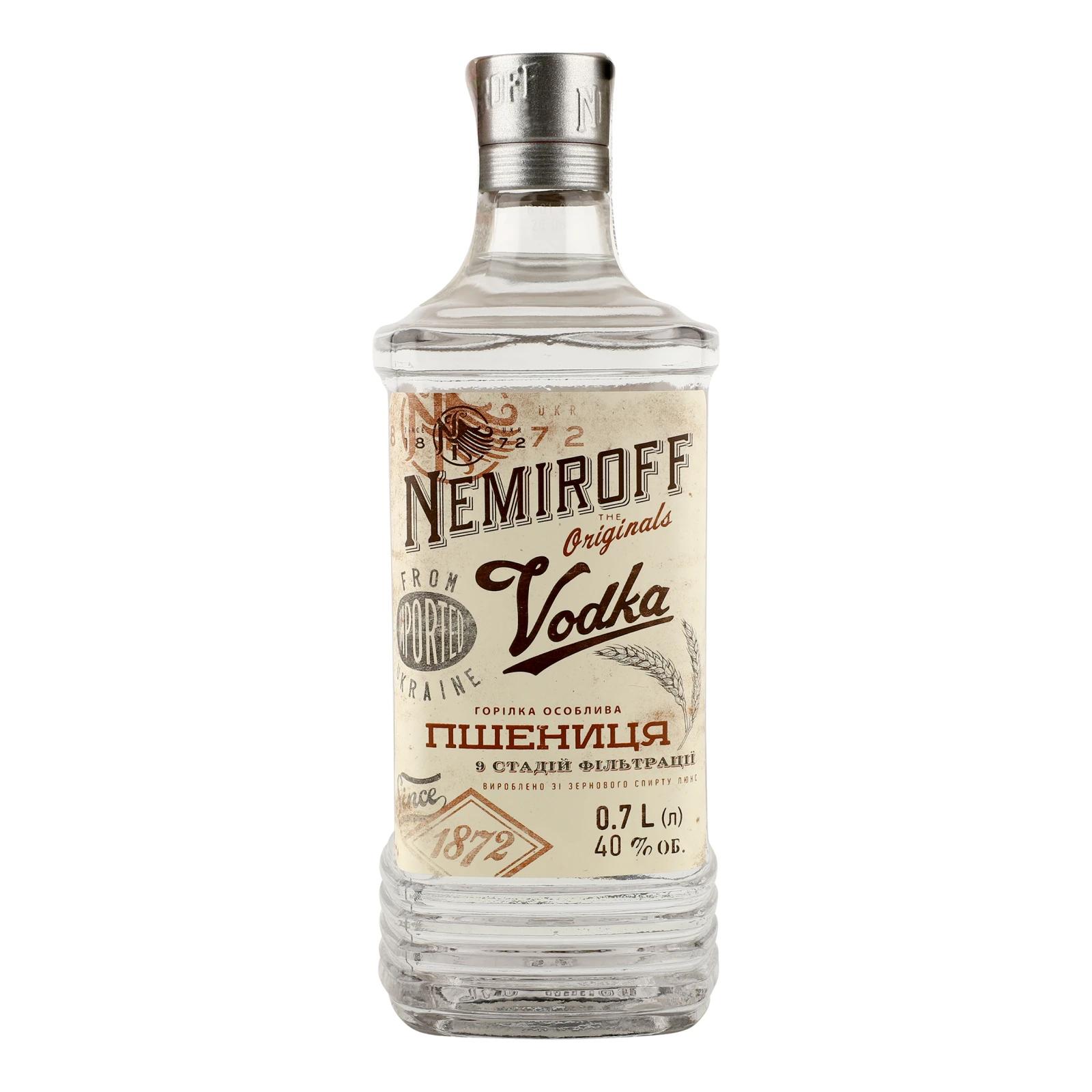 Горілка Nemiroff Originals Пшениця українська відбірна особлива 40% 0.7л Фото №:1