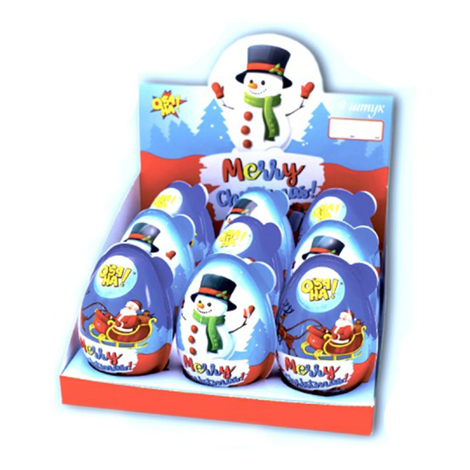 Набір ОбаНа 135г яйце з сюрпризом Merry Cristmas Фото №:1