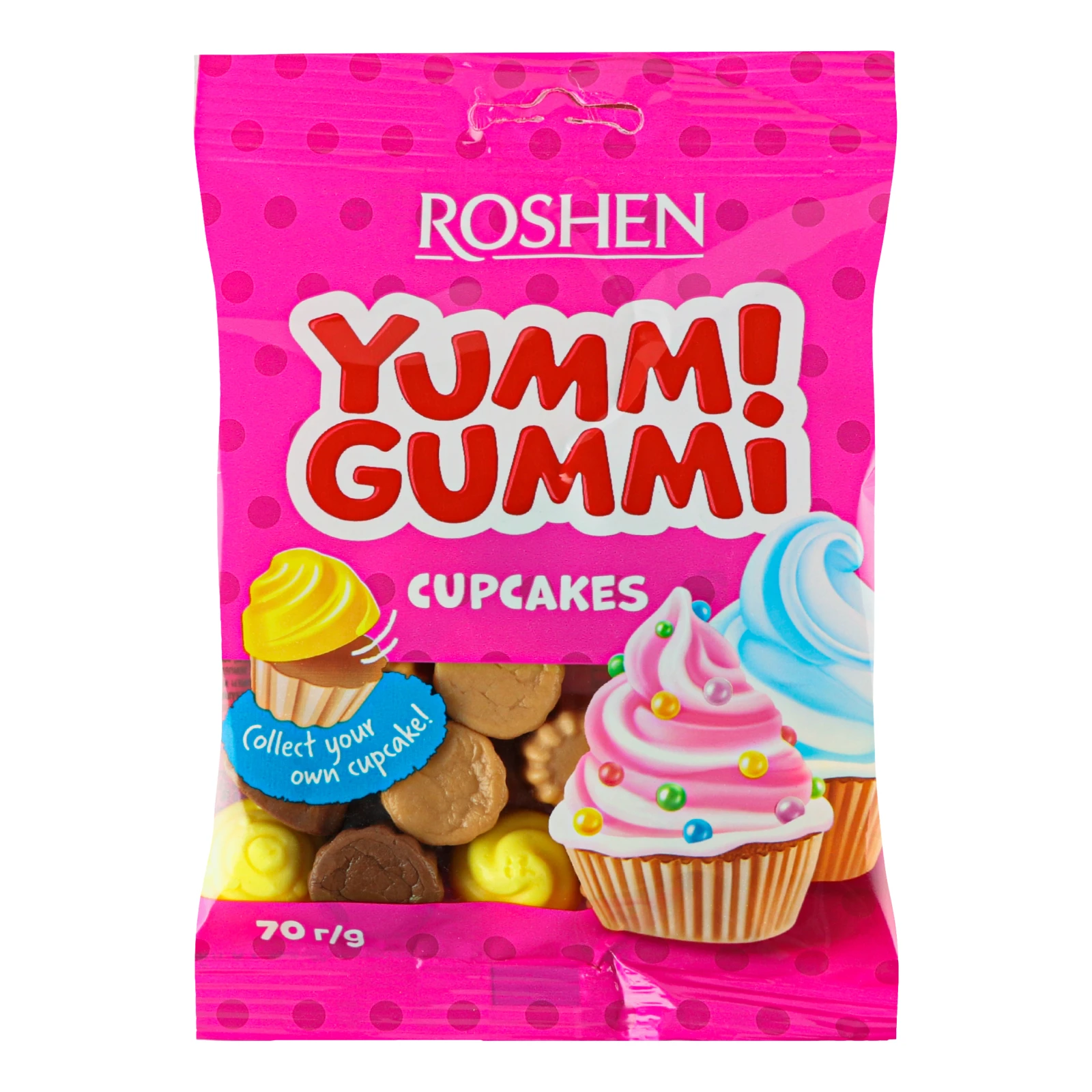 Цукерки желейні Roshen Yummi Gummi Cupсakes 70г Фото №:1