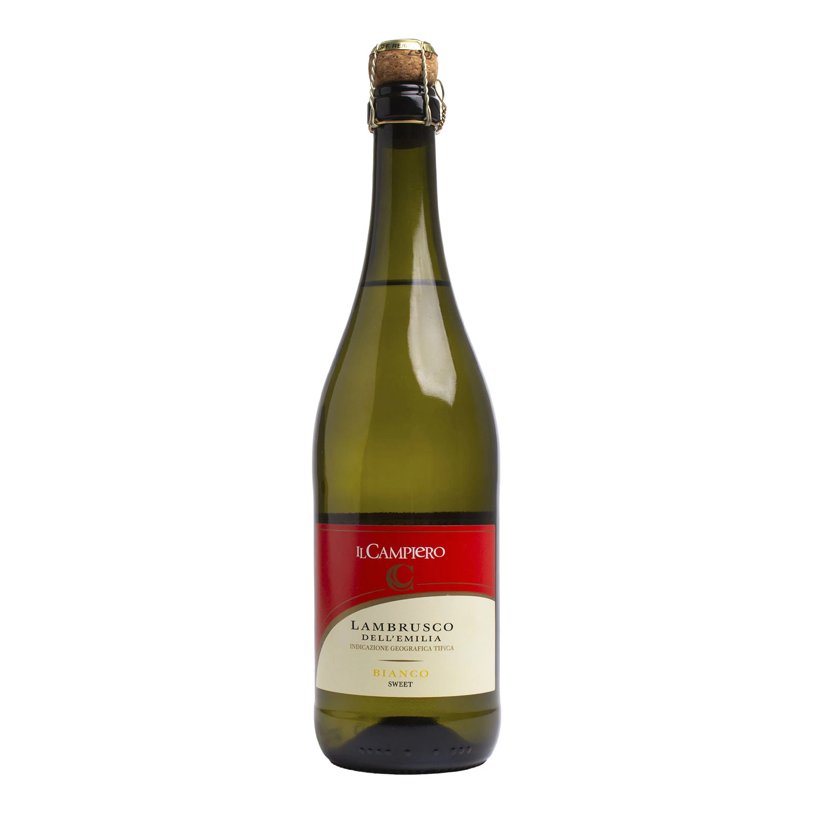 Вино ігристе Campiero 0,75л 6% Lambrusco Bianco бiле напівсолодке
