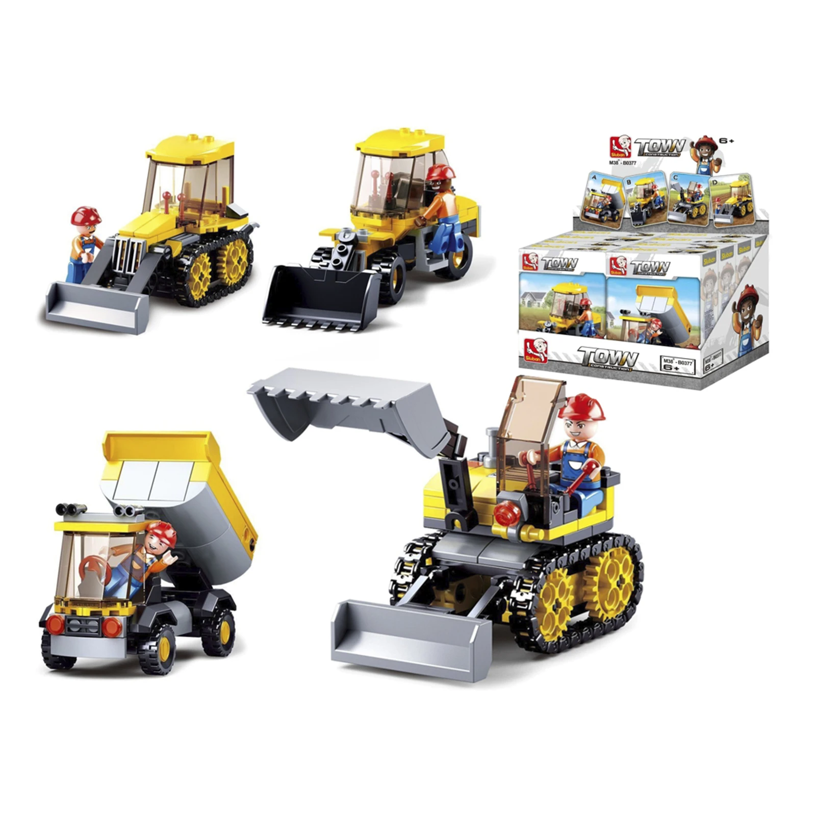 Конструктор Sluban Town Будтехніка M38-B0377 в асортименті 4 види на вибір Фото №:1