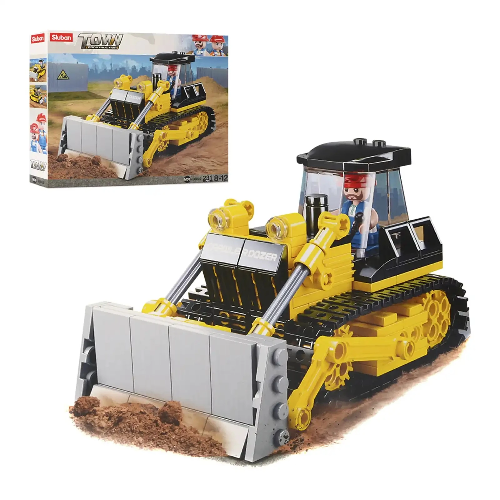 Конструктор Sluban Town Бульдозер 231дет. M38-B0802 Фото №:1