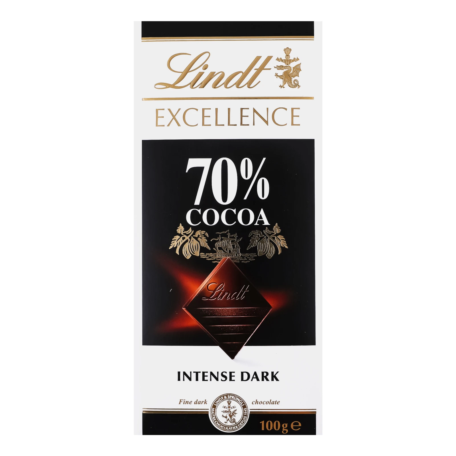 Шоколад Lindt Excellence чорний гіркий 70% 100г Фото №:1
