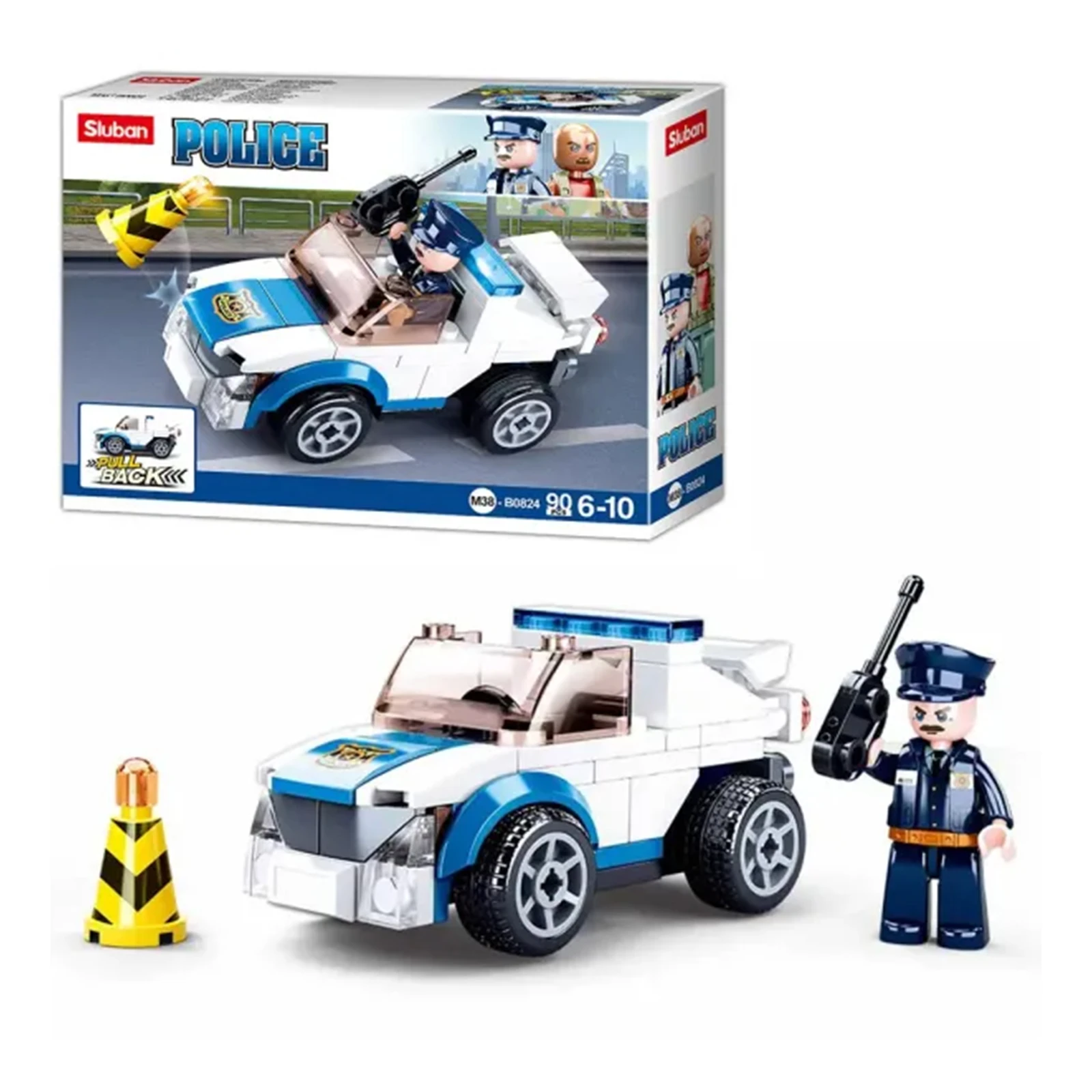 Конструктор Sluban M38-B0824 Police Поліцейський джип 90дет. Фото №:1