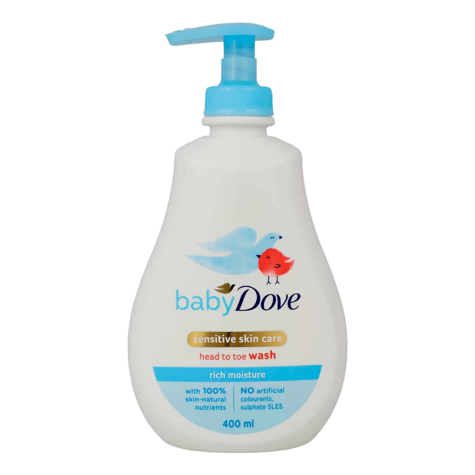 Гель для душу та шампунь Dove Baby Rich moisture для дітей 400мл Фото №:1