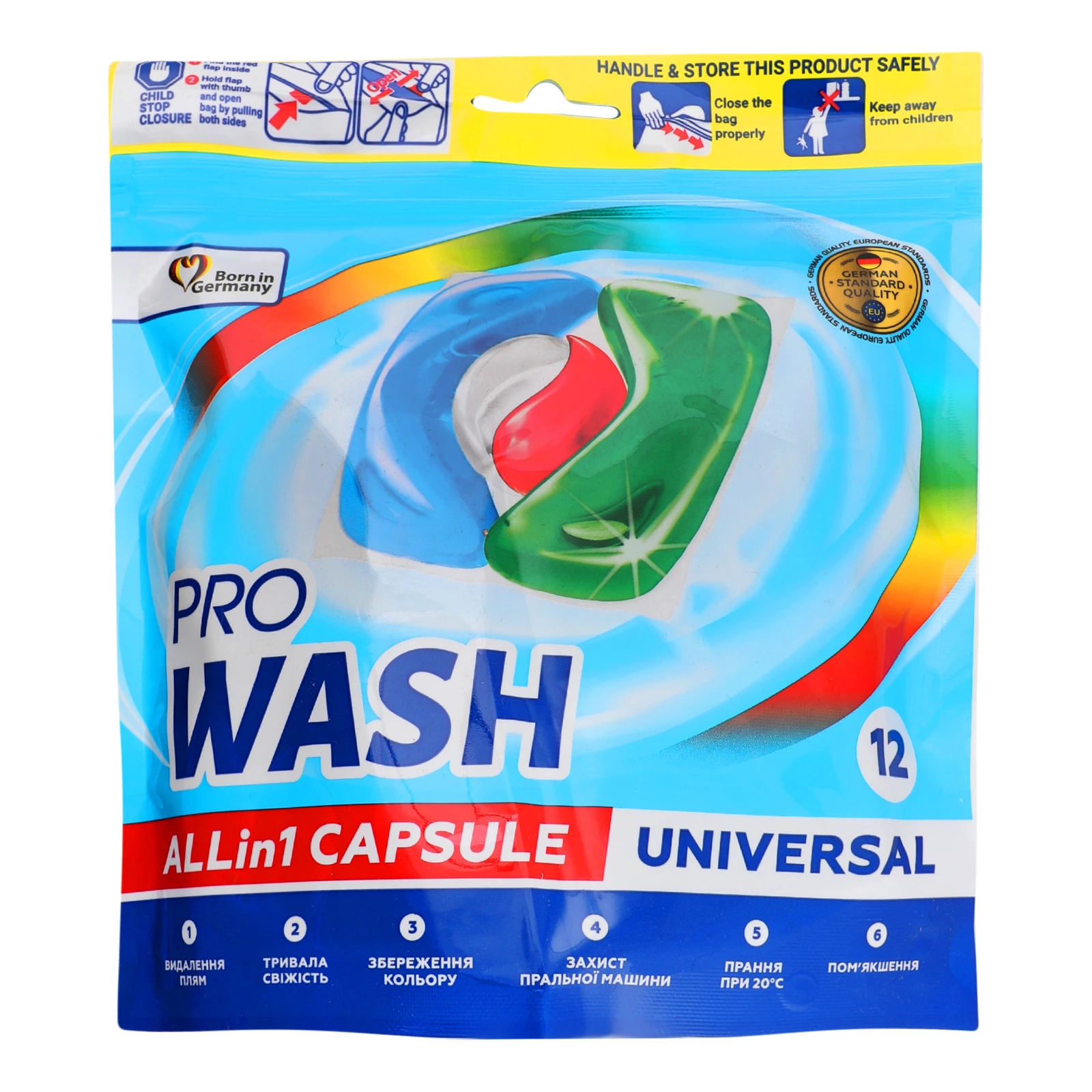 Засіб для прання Pro Wash Universal Allin1 в капсулах 12х21г Фото №:1