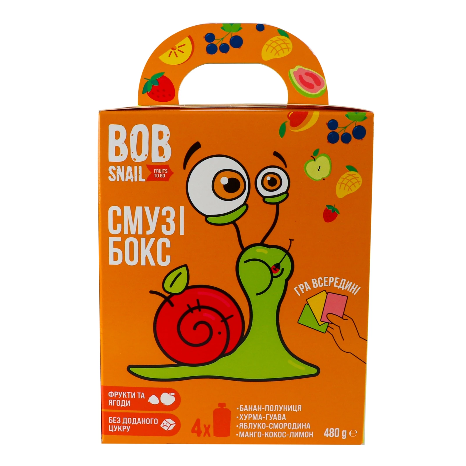 Пюре Bob Snail Смузі бокс із коміксом 4х120г фото 2