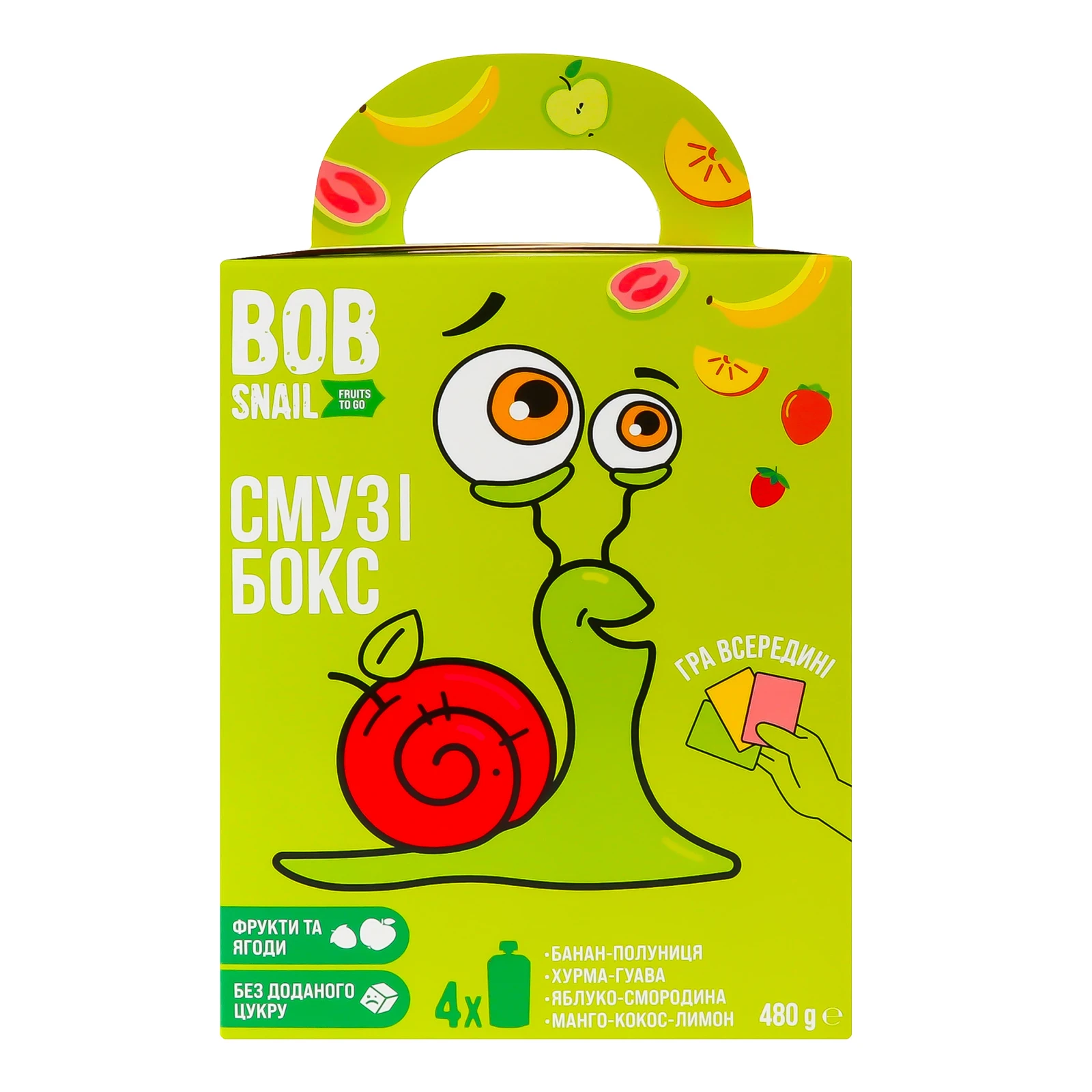 Пюре Bob Snail Смузі бокс із коміксом 4х120г Фото №:1