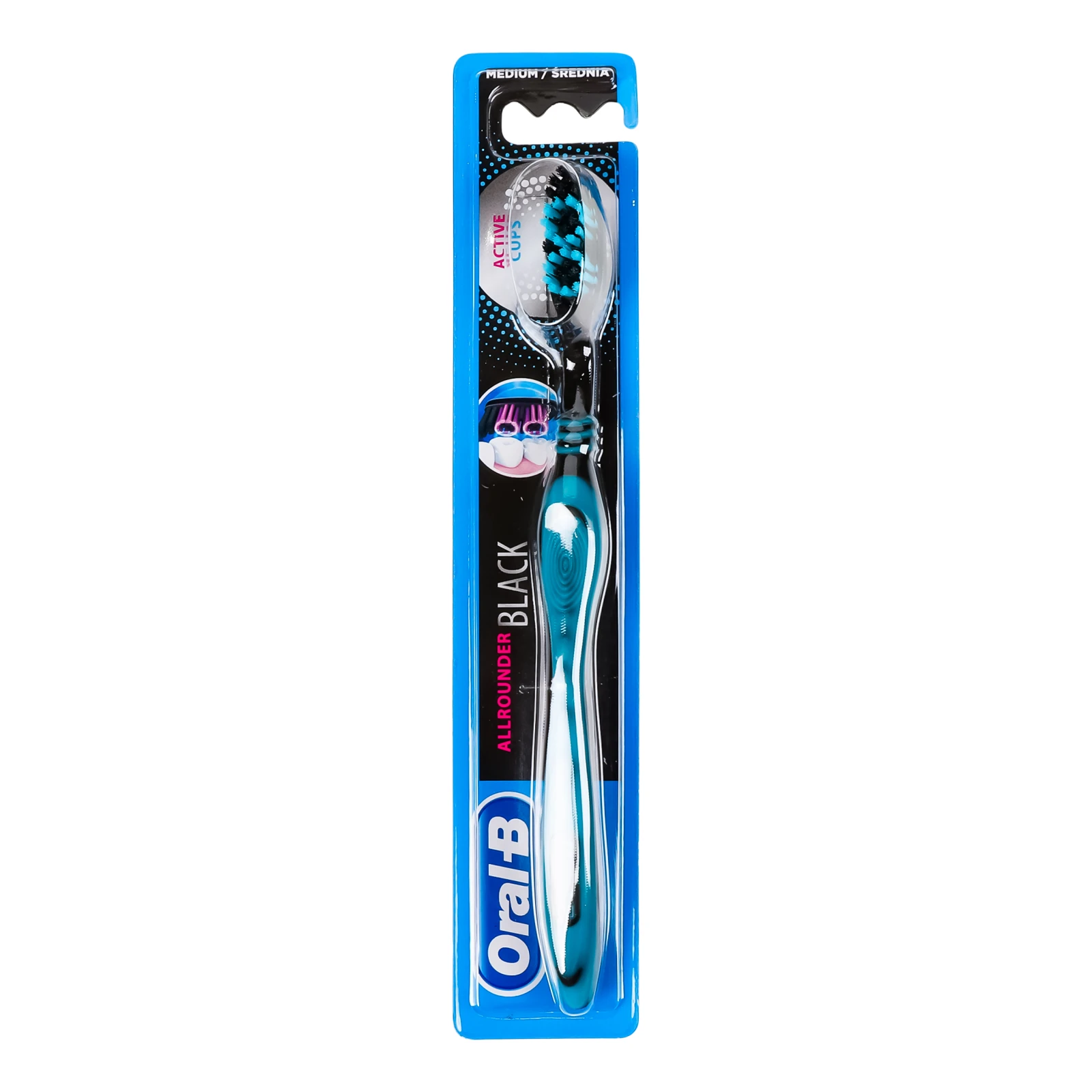 Щітка зубна Oral-B Allrounder Black Medium 1шт Фото №:1